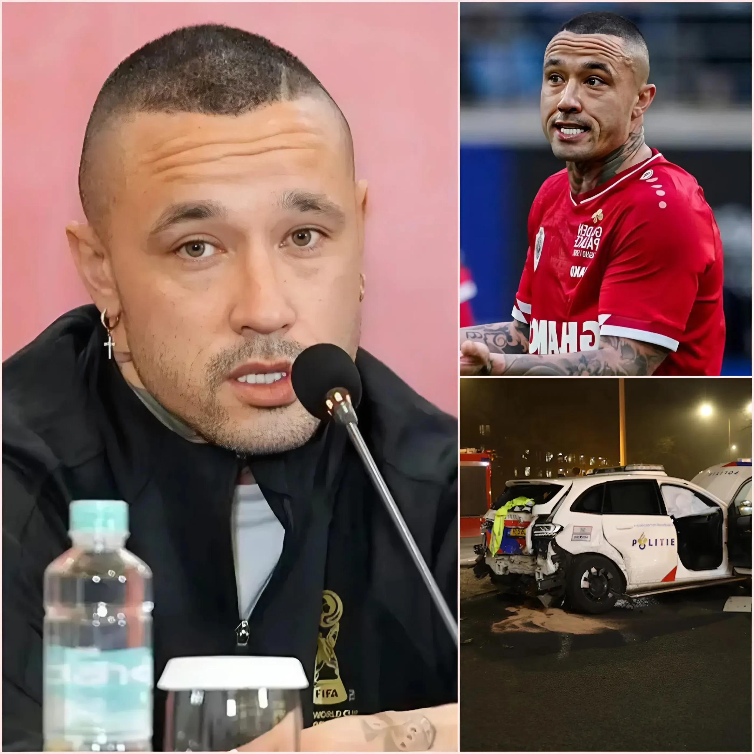 Cover Image for 30 MINUTEN GELEDEN: De politie onthult de reden waarom voormalig Red Devils-speler Radja Nainggolan (38) zaterdagavond in Ranst tegen een onbekende politieauto is gebotst, tot grote verbijstering van de fans.