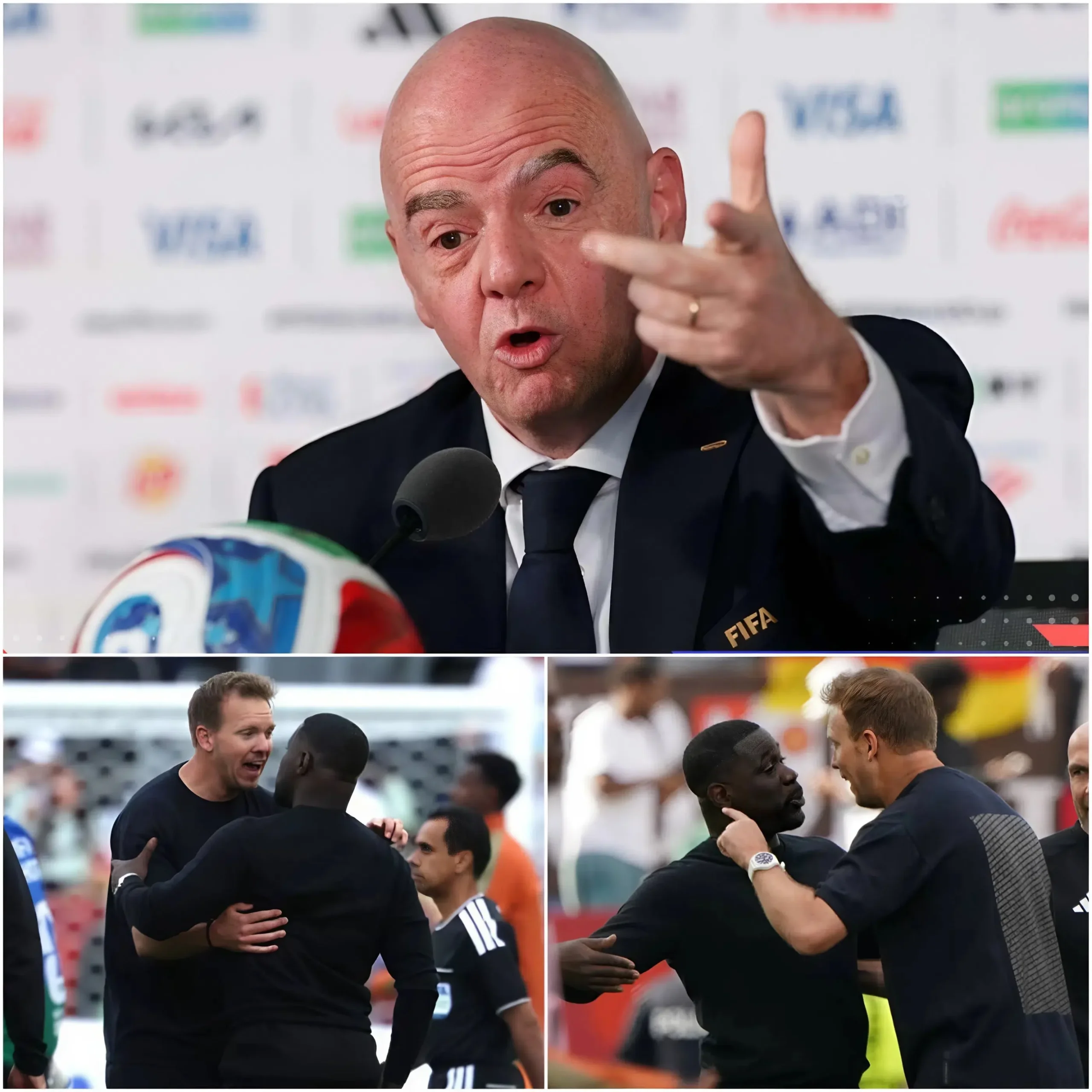 Cover Image for 🚨 WM-SCHOCKWELLE: Die FIFA reagiert offenbar umgehend und verhängt eine Strafe gegen Bundestrainer Julian Nagelsmann nach Berichten über eine kontroverse Äußerung zum ivorischen Nationaltrainer Emerse Faé.