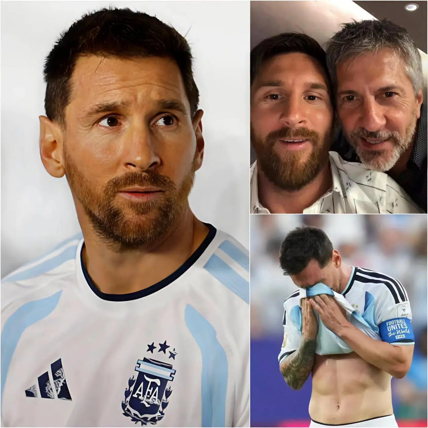 Cover Image for “¡QUIERO GANAR EL MUNDIAL 2026 POR MI PADRE!” declaró Lionel Messi con la voz quebrada antes del partido contra Austria, mientras el estadio entero parecía quedarse en silencio ante sus palabras. Dijo que cada gol, cada carrera y cada sacrificio en su carrera siempre tuvo como motor la imagen de su padre apoyándolo desde el principio.