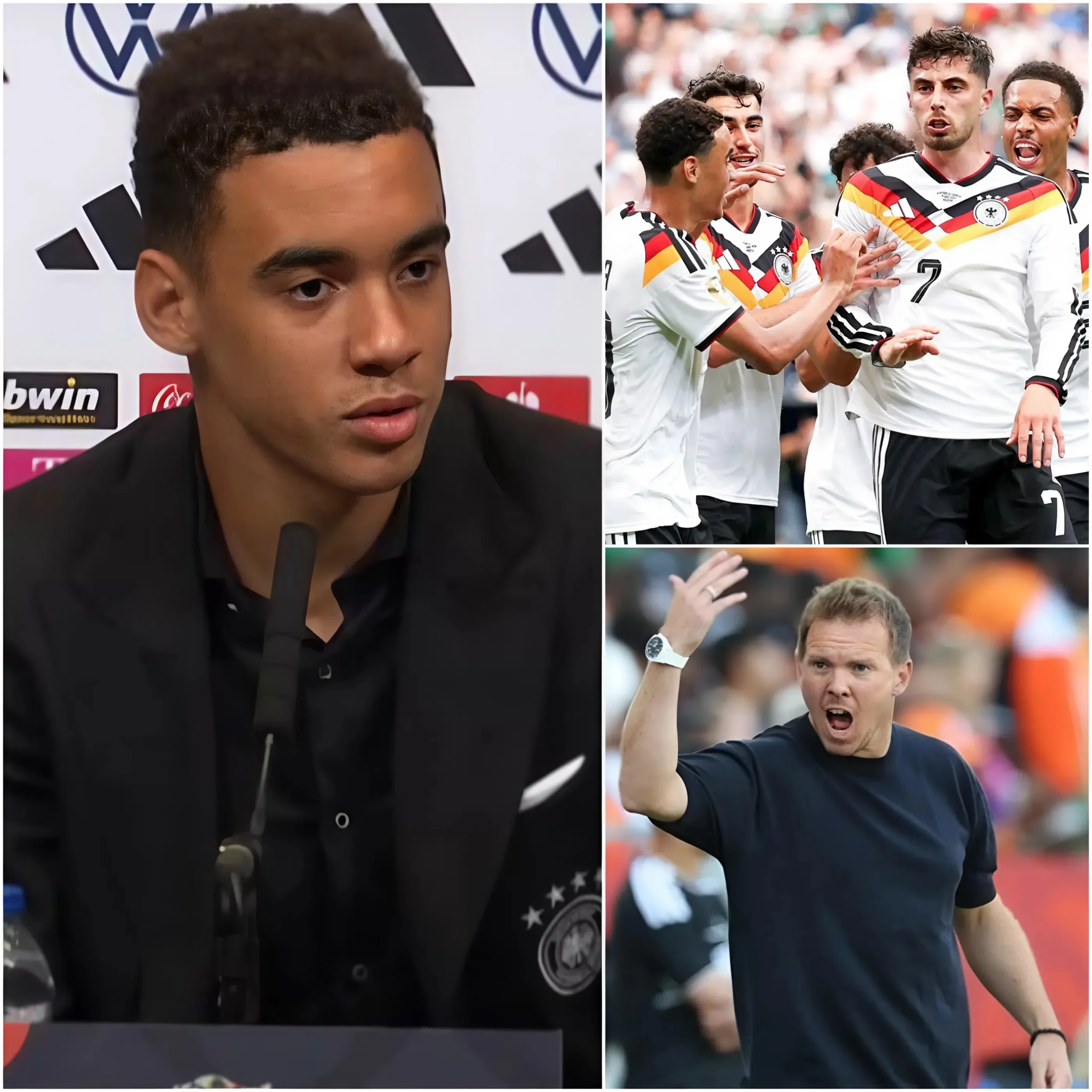 Cover Image for 🚨🇩🇪 „Wenn ich neben ihm spielen muss, sitze ich lieber auf der Bank!“ – Gerüchten zufolge soll Jamal Musiala vor Deutschlands Spiel gegen Ecuador nach einer angespannten Situation in der Kabine eine sehr harsche Aussage gegenüber einem Teamkollegen gemacht haben.