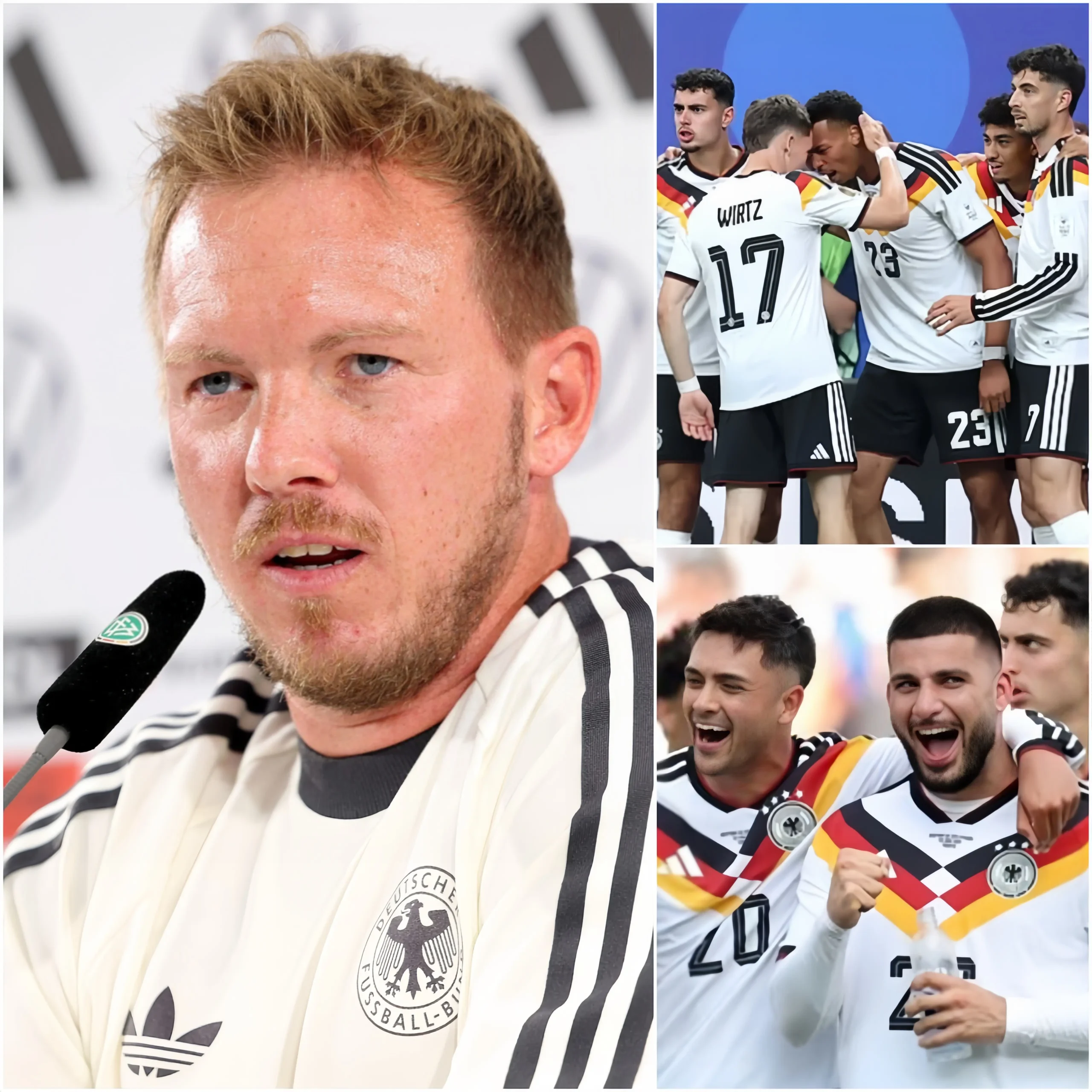 Cover Image for 🇩🇪 HEISSE NEWS VOR 20 MINUTEN: Julian Nagelsmann hat soeben die deutsche Startelf für das Spiel gegen Ecuador bekanntgegeben und damit sofort heftige Diskussionen ausgelöst.