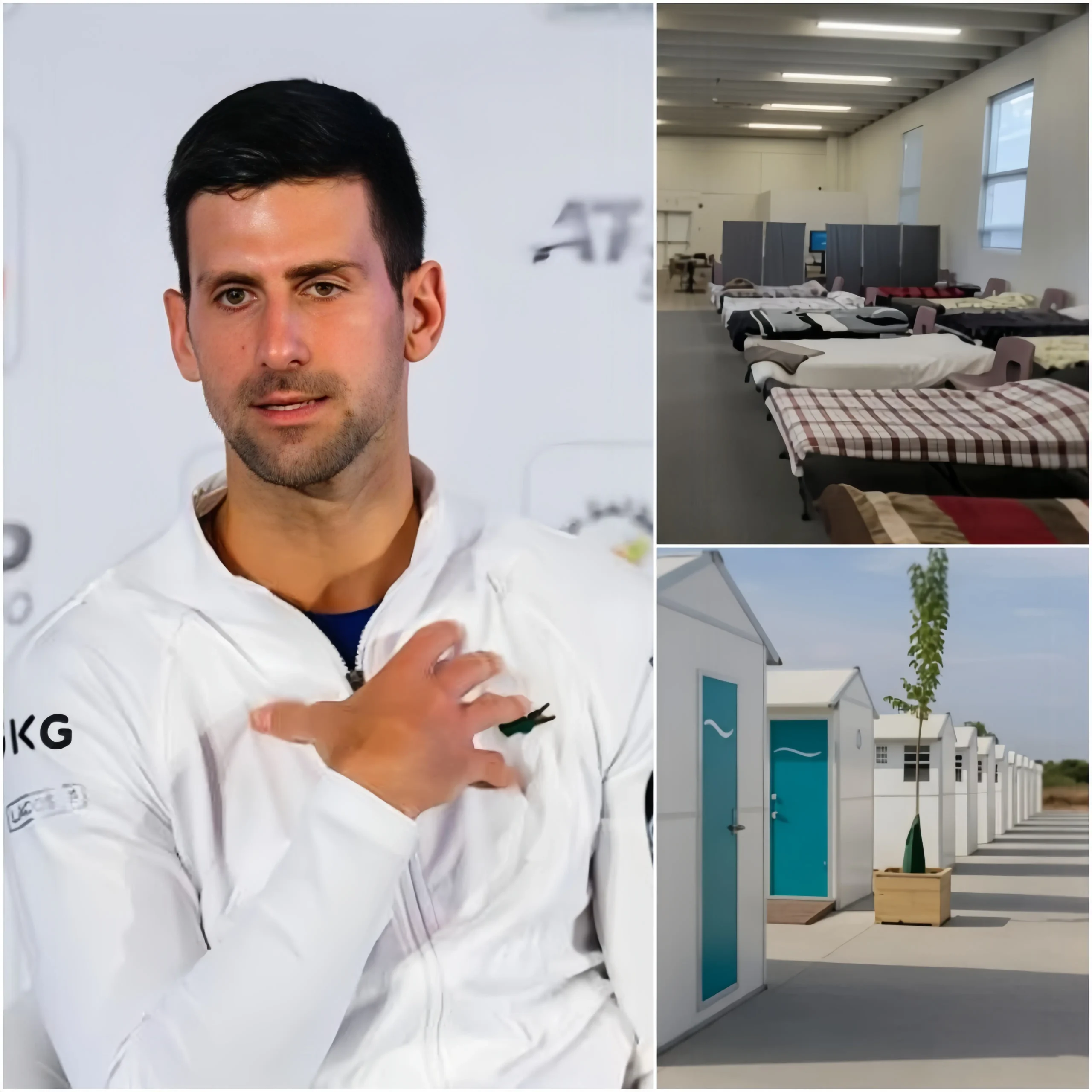 Cover Image for 🔴🎾Tennis legend Novak Djokovic has just sent shockwaves through international media by suddenly announcing he is draining his entire $2.3 million fortune to build emergency shelters for the homeless in his hometown!