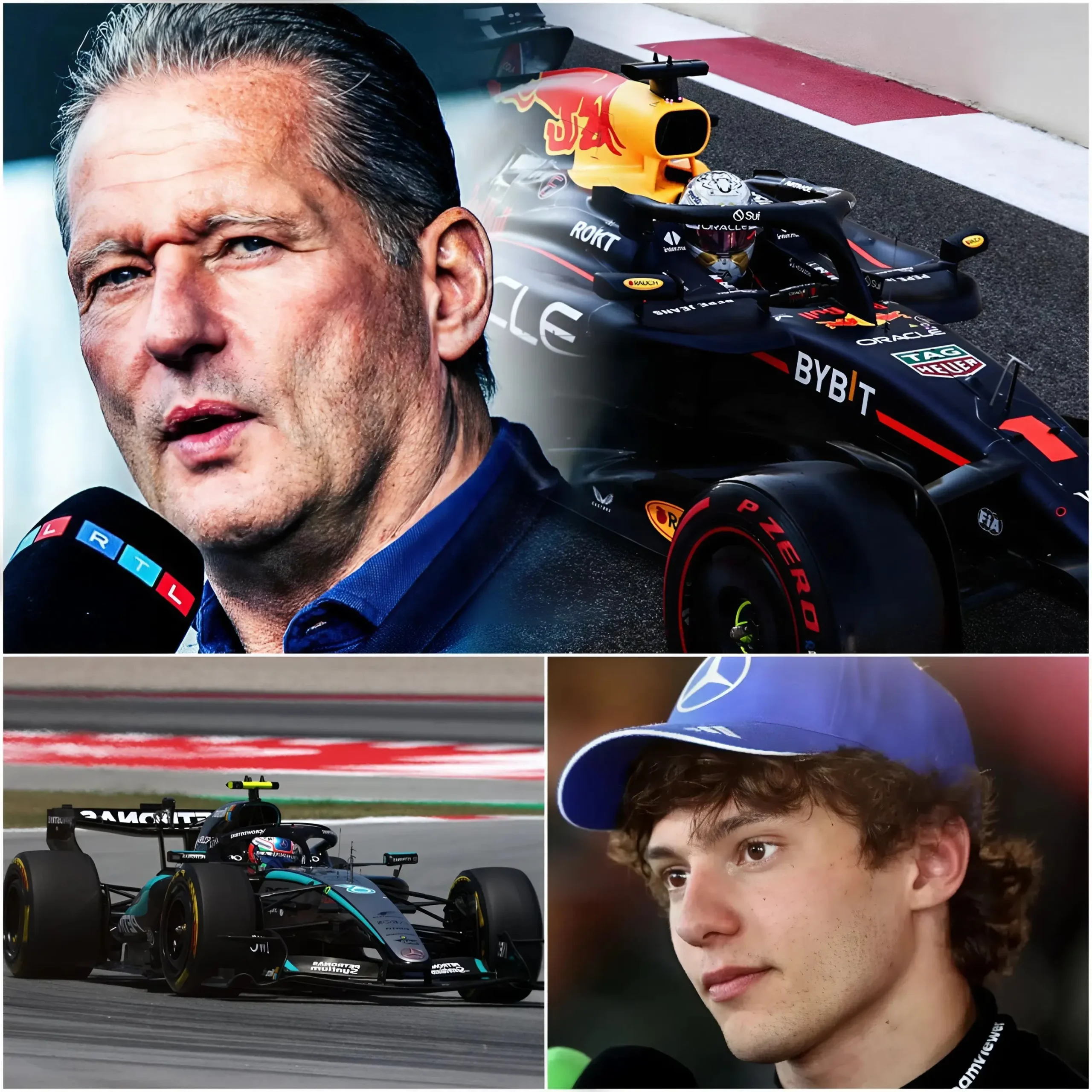 Cover Image for “That boy is nowhere near my son’s level!” – Jos Verstappen’s controversial comment about Kimi Kimi Antonelli has sparked furious backlash across the F1 world.