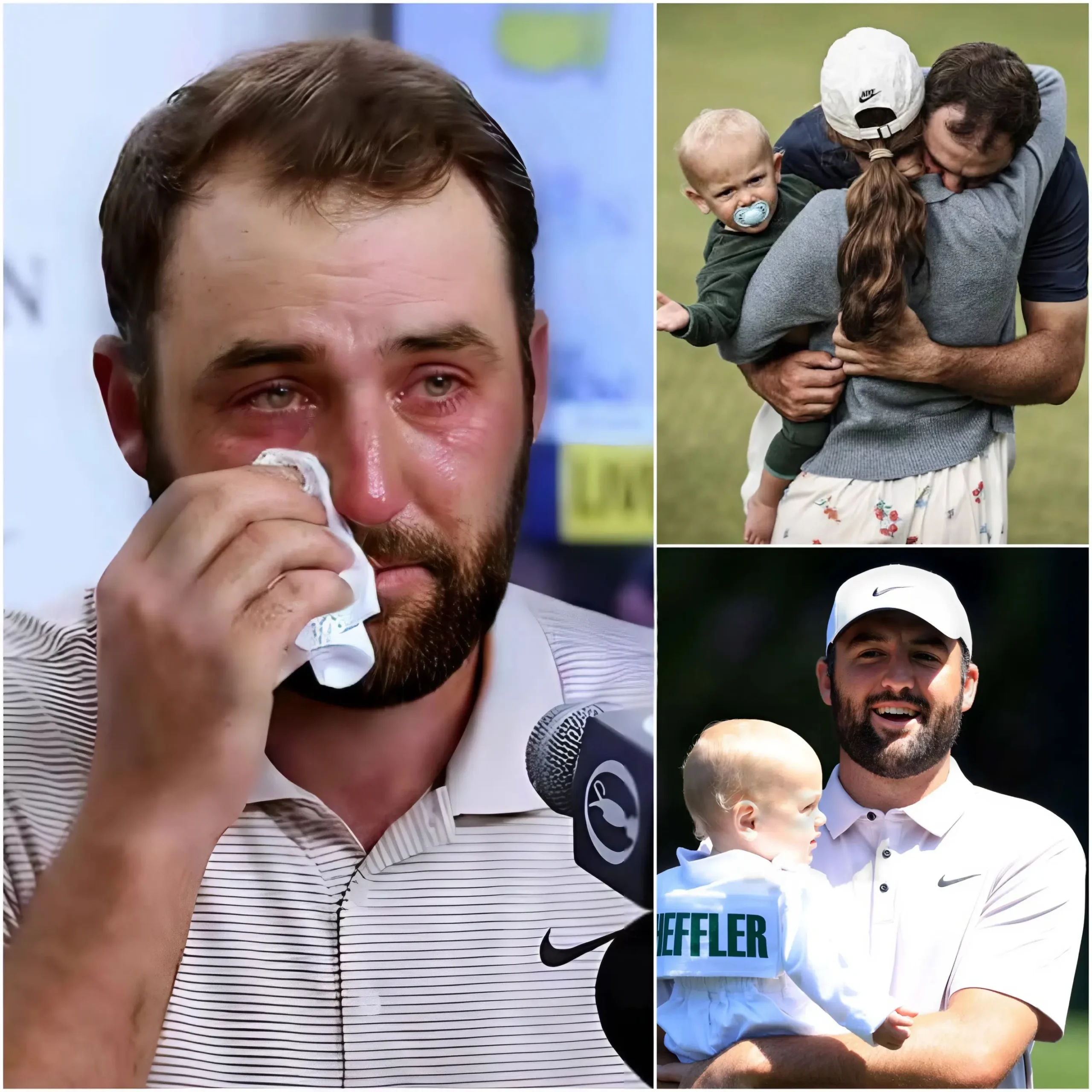 Cover Image for 💔 “I just wish I could bear the pain for him…” – Scottie Scheffler couldn’t hold back his tears as he shared about the emergency call that plunged his family into days of extreme stress.