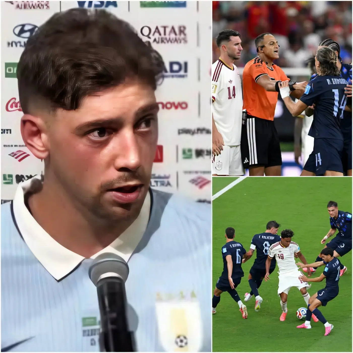 Cover Image for 🚨”¡HOY SOMOS LAS VÍCTIMAS!” Federico Valverde causó revuelo entre los aficionados cuando, según se informó, se pronunció duramente tras la derrota de Uruguay por 0-1 ante España.