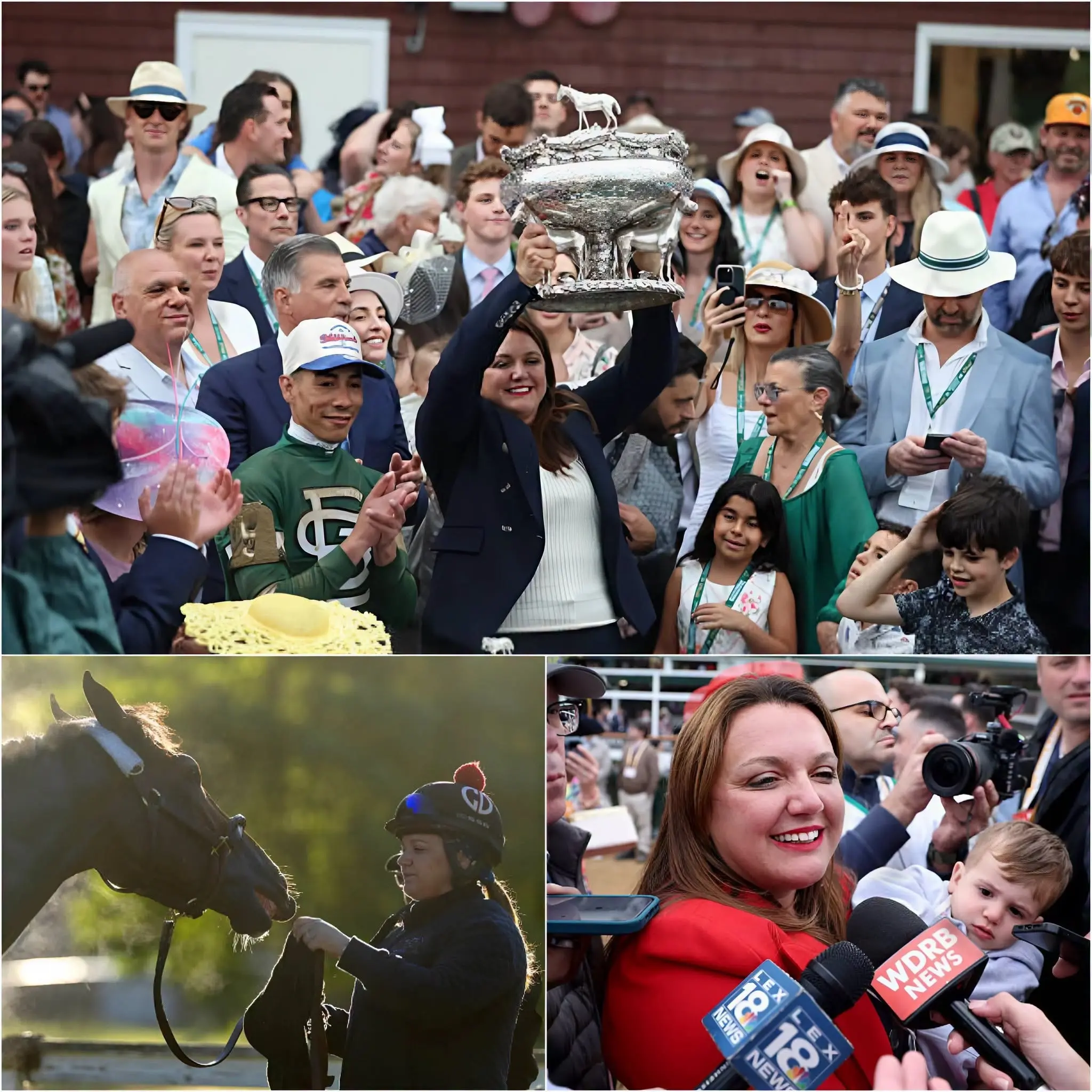Cover Image for “MOM, I DID IT!” These were the emotional words of jockey Cherie DeVaux after her dramatic victory at the 152nd Kentucky Derby, making her the first female jockey to win this prestigious race.