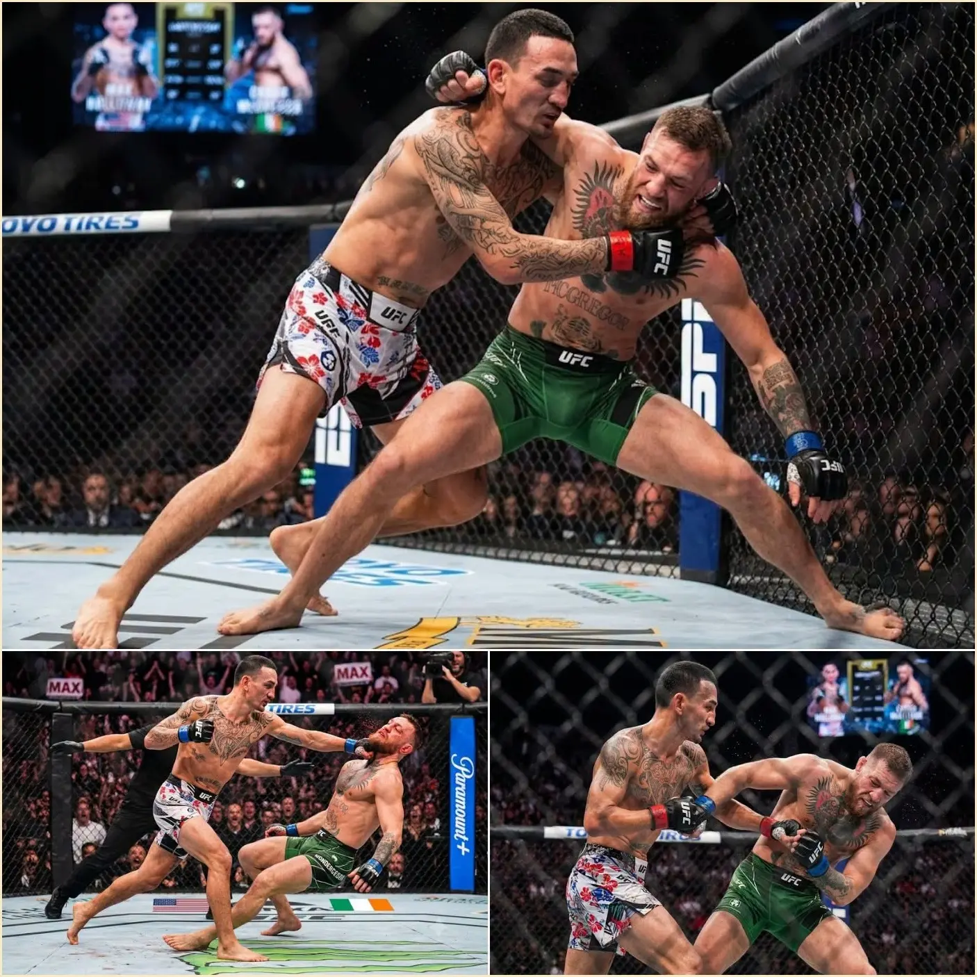 Cover Image for “NO ONE HEARD THE CLOCK GO… BECAUSE THE ENTIRE UFC WAS SILENT AS CONOR MCGREGOR COLLAPSED IN THE MIDDLE OF MAX HOLLOWAY’S FRENZY.” — Max Holloway creates the most chaotic moment of the year.👇👇