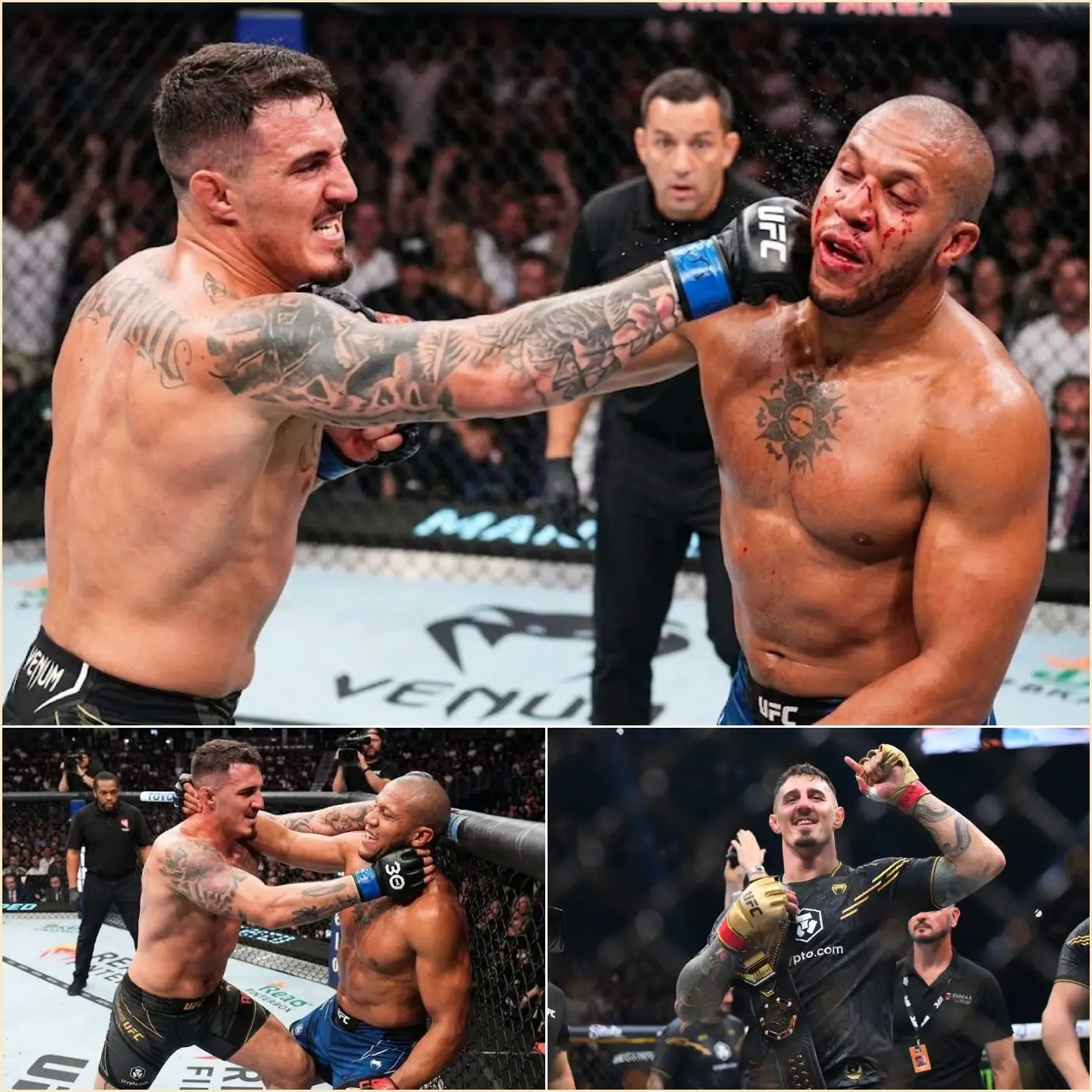 Cover Image for “CIRYL GANE THOUGHT HE WAS ON HIS WAY TO CROWN… BUT TOM ASPINALL TURNED IT INTO THE MOST PAINFUL COLLAPSE OF HIS CAREER.” — Tom Aspinall leaves the entire MMA community speechless.