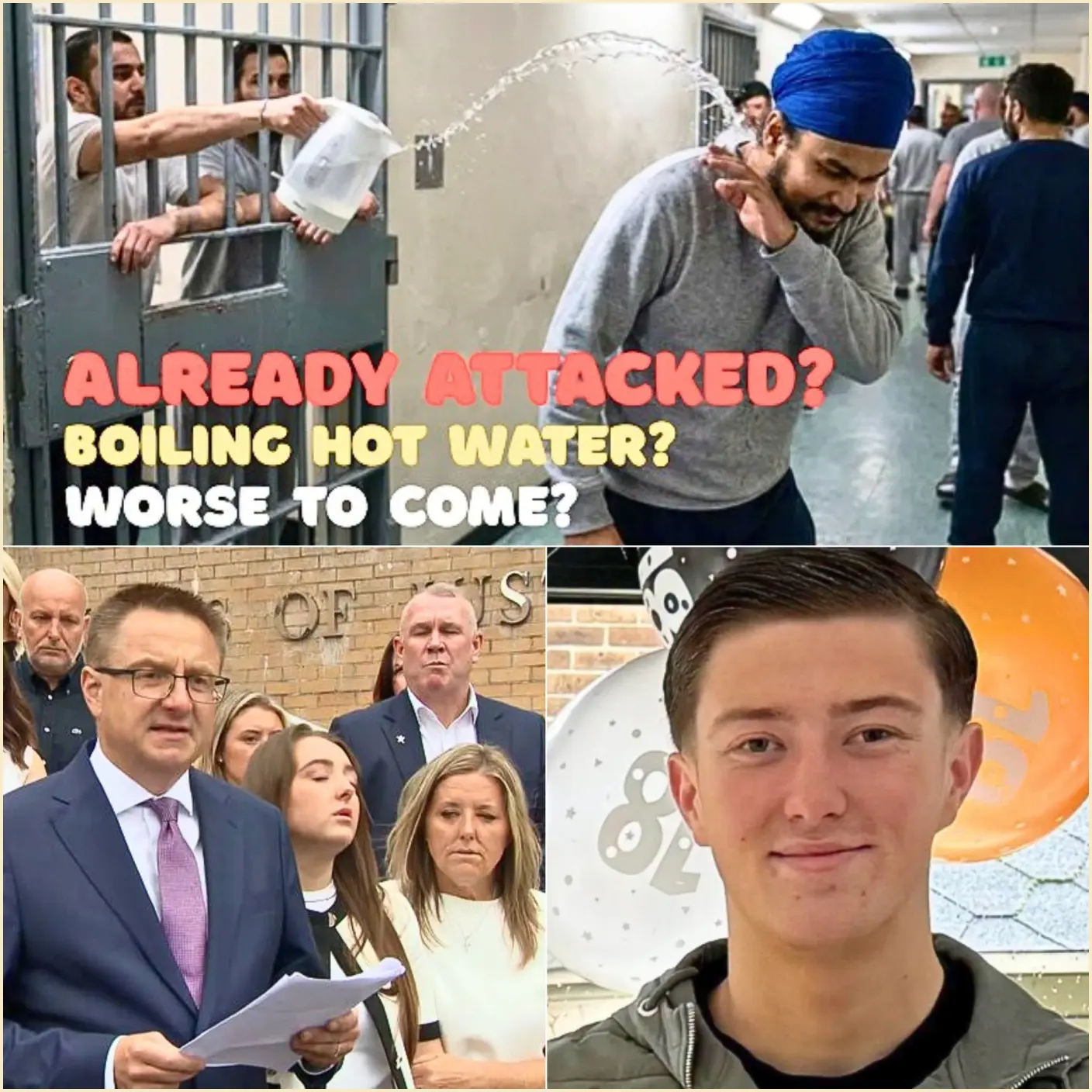 Cover Image for “PRISON ATTACK SHOCKS THE UK” — VICKRUM DIGWA DRENCHED IN BOILING WATER AFTER HENRY NOWAK CONVICTION Just weeks after being sentenced for the brutal murder of 18-year-old Henry Nowak, Vickrum Digwa has reportedly been attacked inside prison.