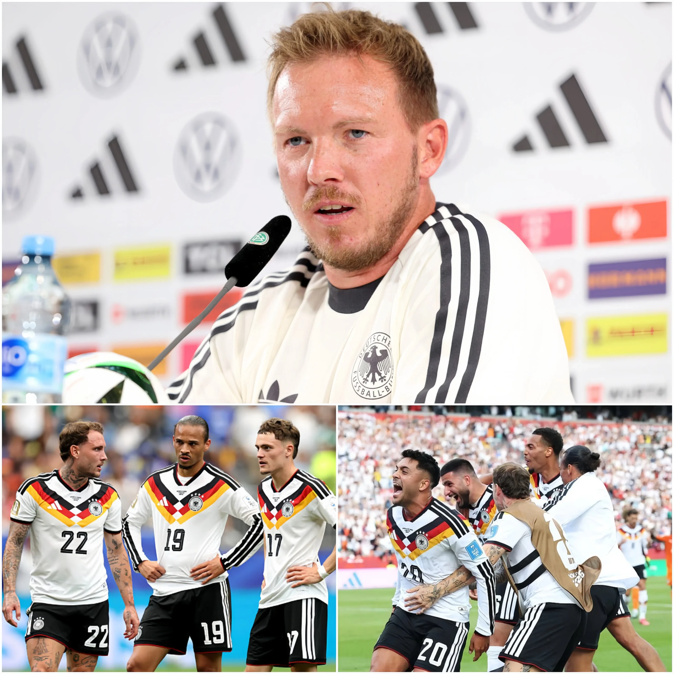 Cover Image for 🚨 „Ich habe meine eigenen Gründe!“ – Bundestrainer Julian Nagelsmann sorgte mit seiner Aufstellung gegen Paraguay für Kontroversen.