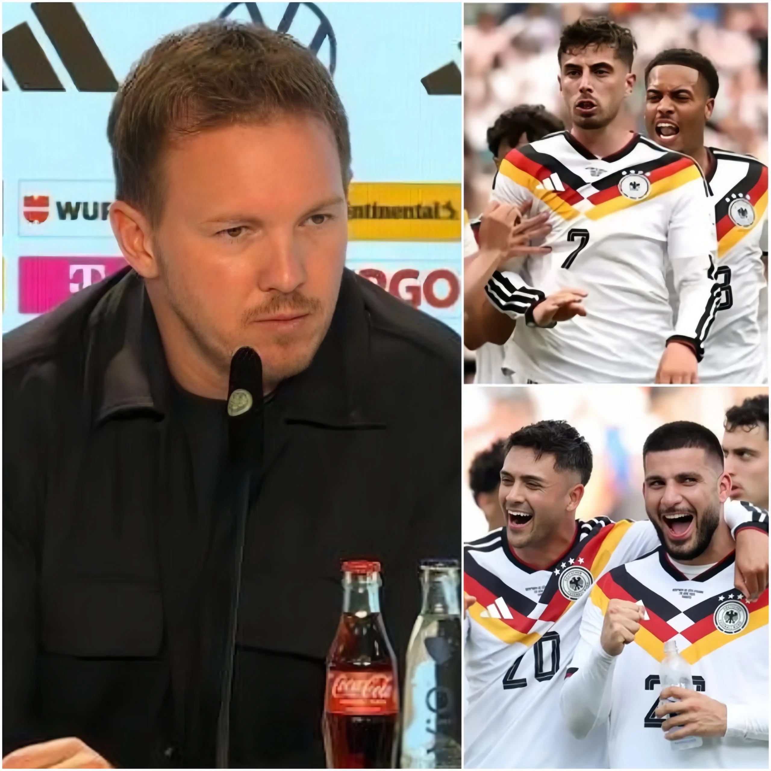 Cover Image for 🚨🚨 „DAS IST MEIN TEAM, ICH HOFFE, DASS SICH NIEMAND EINMISCHT, ICH HABE MEINE EIGENEN GRÜNDE!“ Bundestrainer Julian Nagelsmann hat mit seiner endgültigen Startaufstellung für das Spiel der deutschen Nationalmannschaft gegen Paraguay für eine große Überraschung gesorgt.