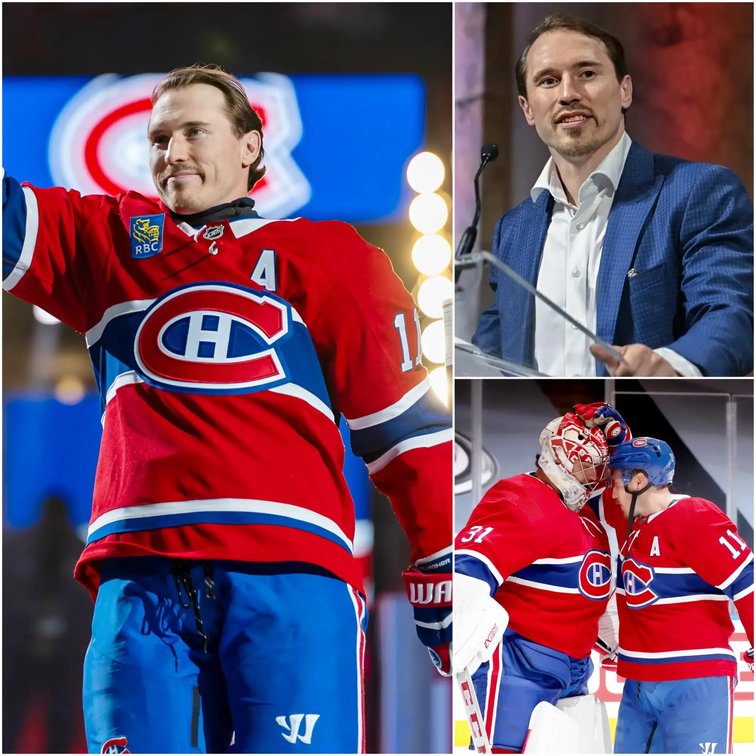 Cover Image for 😢 « Cette ville restera à jamais chez moi… » Brendan Gallagher, très ému, s’apprête à faire ses adieux aux côtés de deux de ses coéquipiers au cœur d’une atmosphère particulièrement lourde à Brossard après leur transfert vers les Canucks de Vancouver,