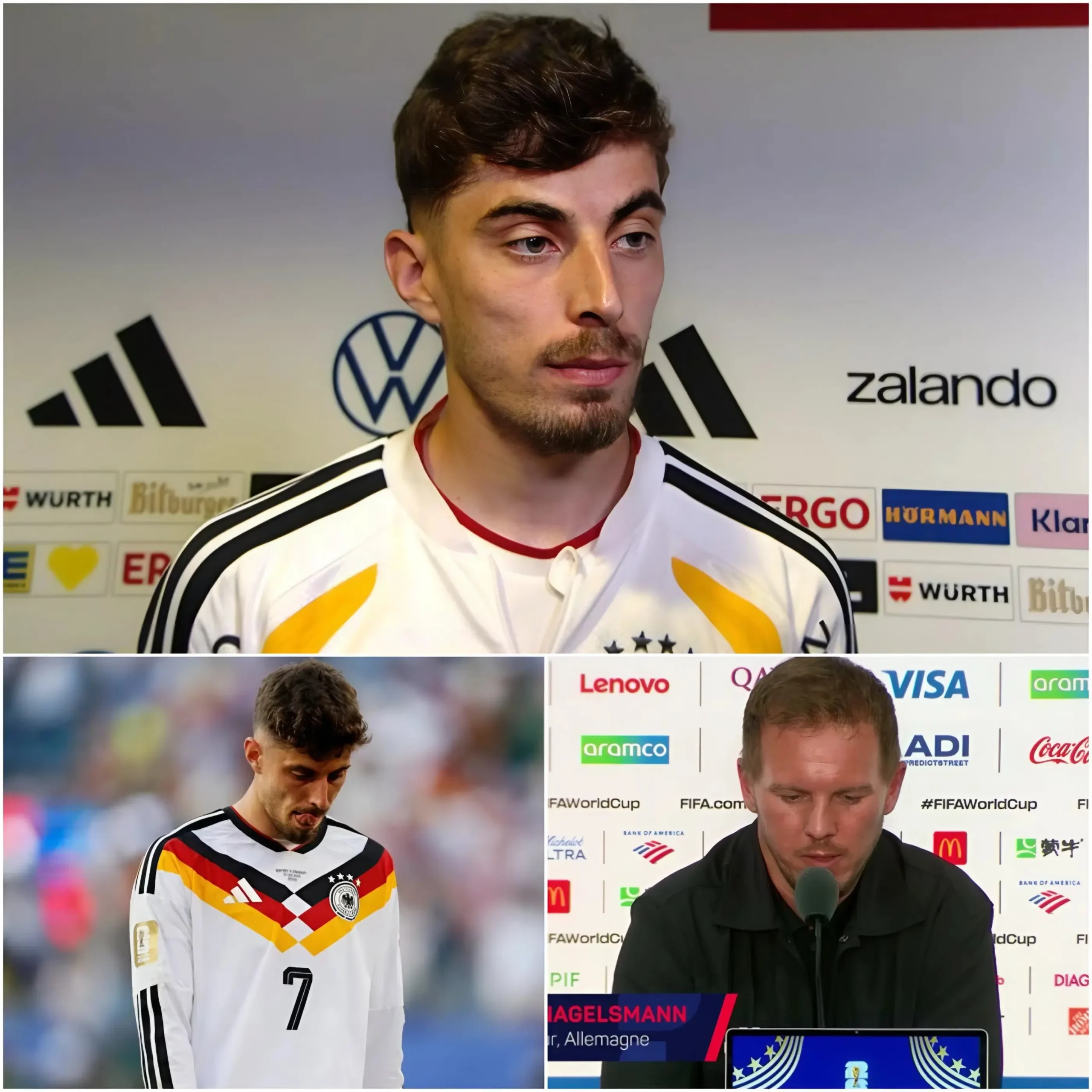 Cover Image for 🚨EILMELDUNG (vor 15 Minuten): Kai Havertz hat persönlich die volle Verantwortung für die katastrophale Niederlage gegen Paraguay übernommen und sich aufrichtig bei allen deutschen Fans entschuldigt.