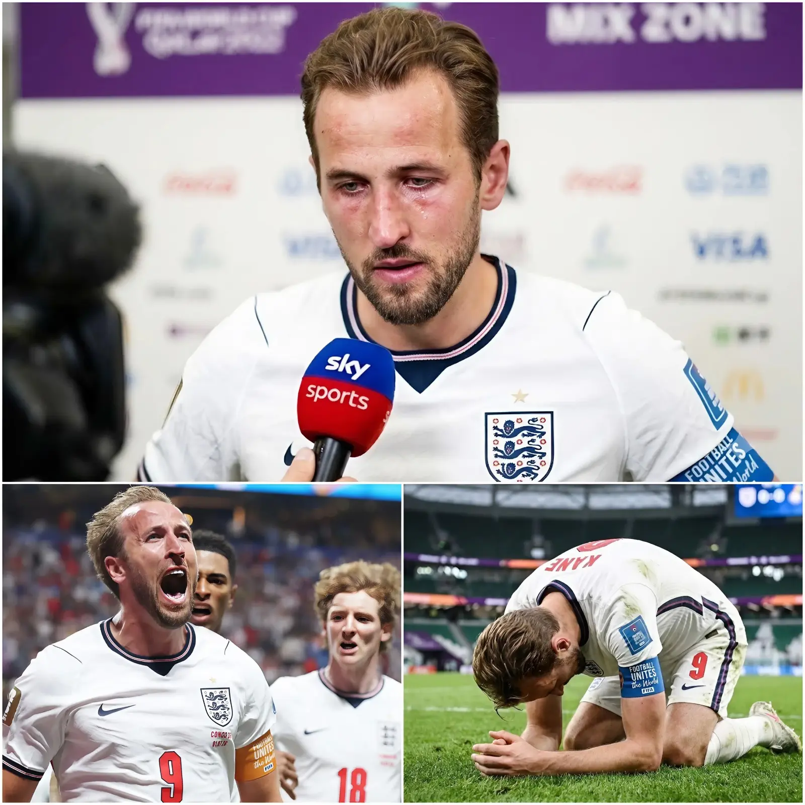 Cover Image for TRAGIC NEWS: THE MOMENT HARRY KANE COLLAPSES LEAVES EVERYONE IN TEARS.After a breathtaking match against DR Congo, Harry Kane left everyone in the stadium in tears.