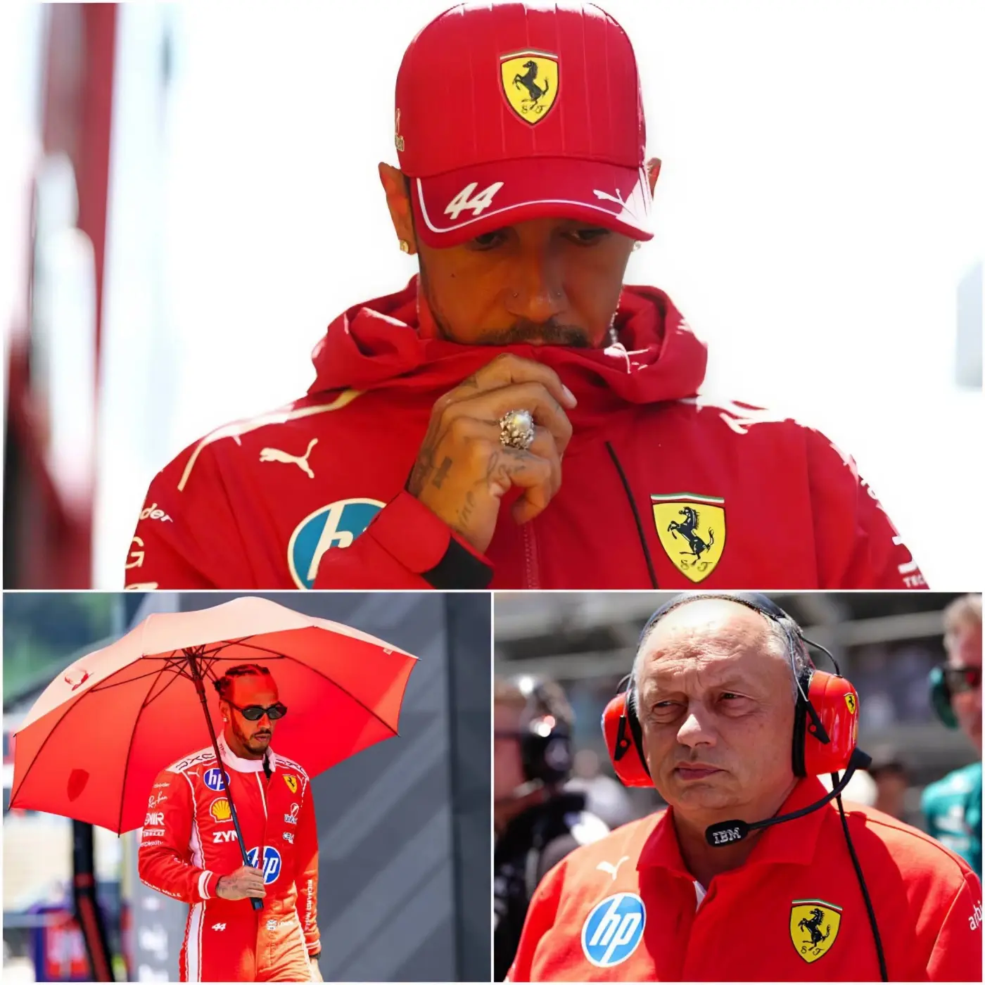 Cover Image for 🥲🏎️ BRUTTE NOTIZIE: Secondo quanto riferito, la Scuderia Ferrari avrebbe ricevuto notizie preoccupanti sullo stato di salute di Lewis Hamilton dopo il Gran Premio d’Austria 2026, e Frédéric Vasseur ha confermato l’informazione poco dopo.