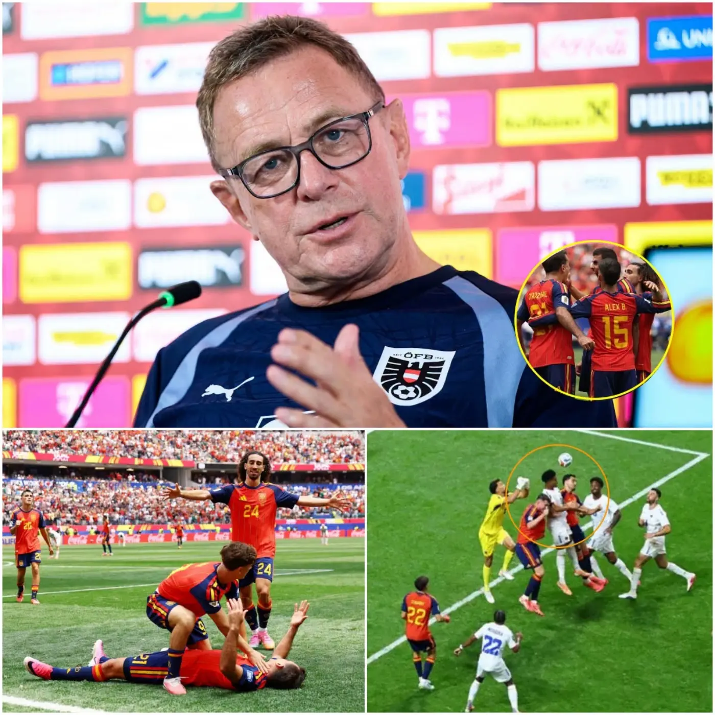 Cover Image for “¡ES MÁS PELIGROSO QUE LAMINE YAMAL Y PEDRI!” El seleccionador Ralf Rangnick confesó con amargura la pesadilla que vivió anoche la selección de Austria