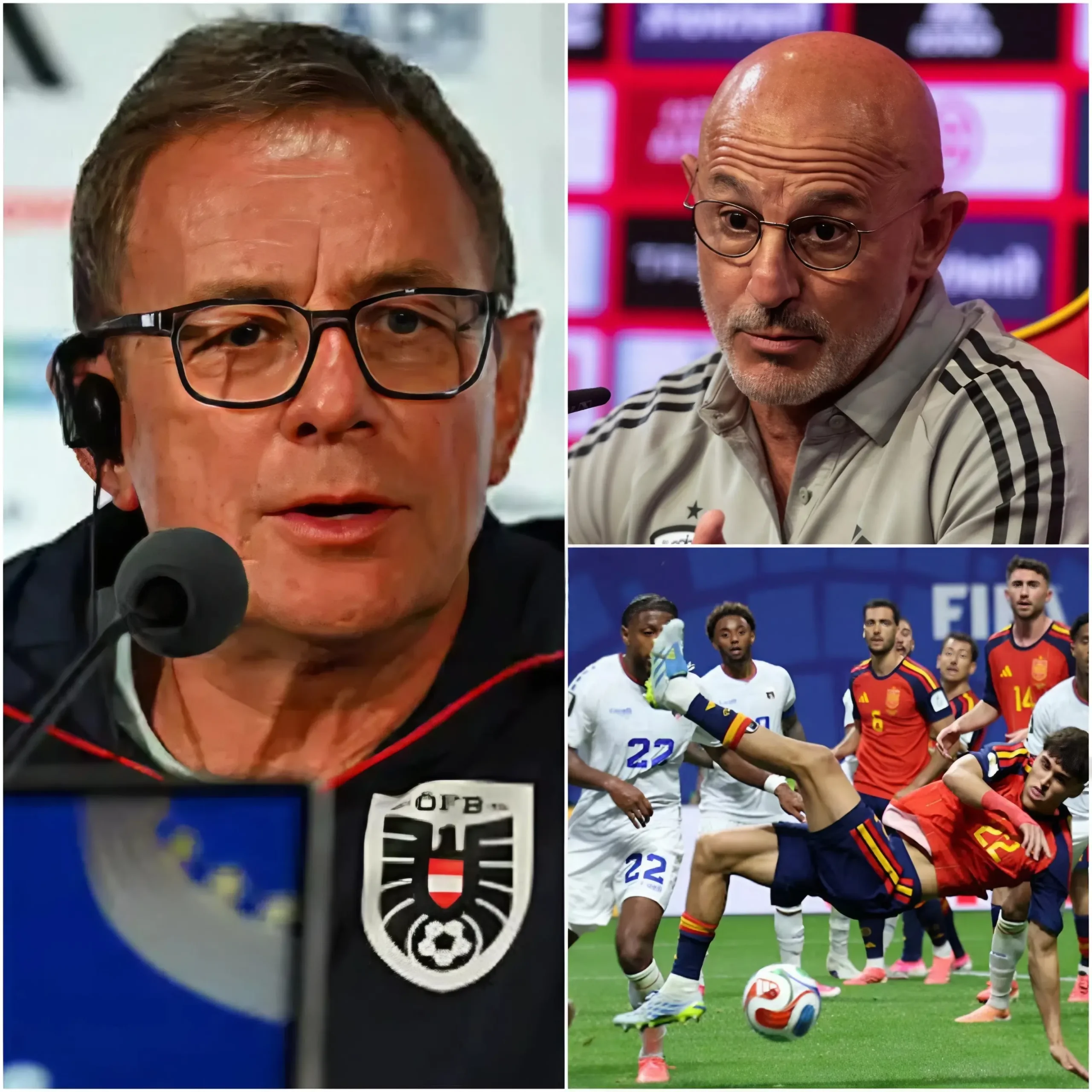Cover Image for 🚨 ÚLTIMA HORA: «Sinceramente, España jugó mejor de principio a fin. Lo que les faltó fue reconocimiento», declaró Ralf Rangnick, seleccionador de Austria, directamente en la rueda de prensa posterior al partido.