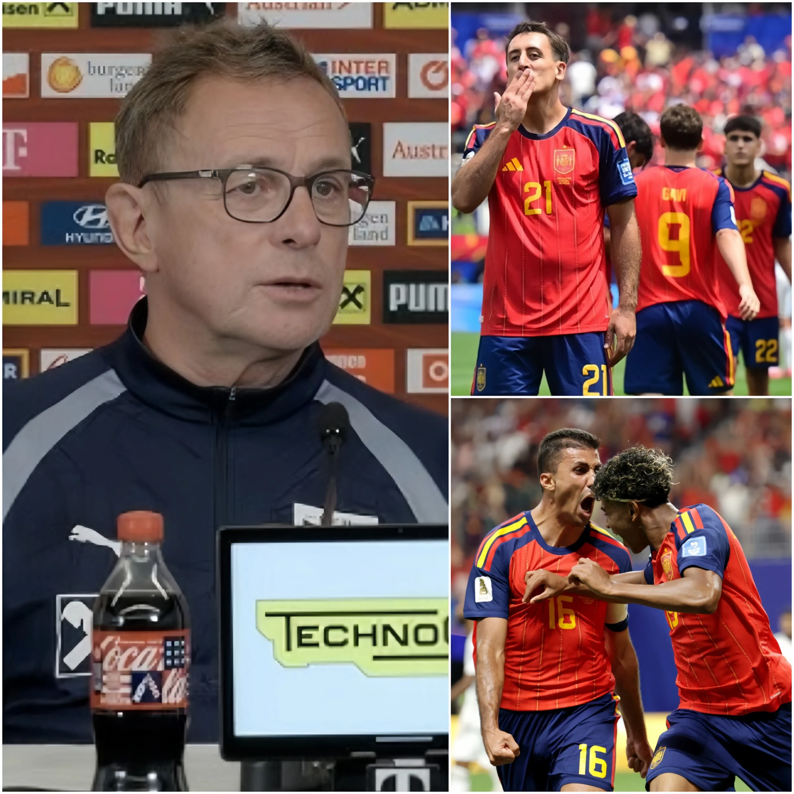 Cover Image for 🚨 COMENTARIO IMPACTANTE TRAS EL PARTIDO: “No perdimos contra España, perdimos contra la clase de un jugador excepcional”. – Con estas impactantes palabras, el seleccionador de Austria, Ralf Rangnick, comentó tras la derrota ante España.