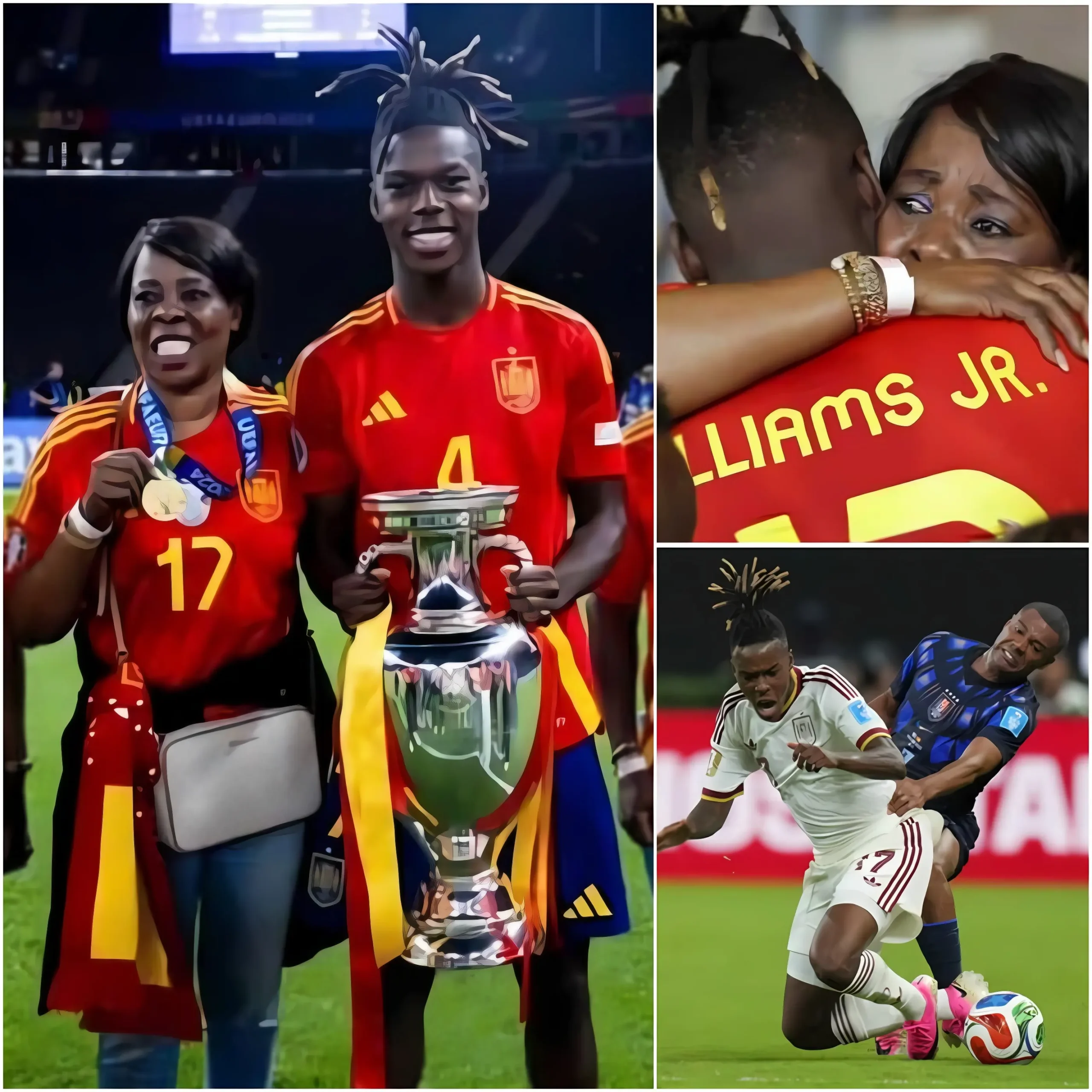 Cover Image for ❤️ “MI HIJO LO SACRIFICÓ TODO POR ESPAÑA…” – Entre lágrimas tras la grave lesión de Nico Williams en el partido contra Uruguay, la madre de la estrella del Athletic de Bilbao compartió por primera vez el arduo camino que su hijo recorrió en silencio para vestir la camiseta de la selección nacional.