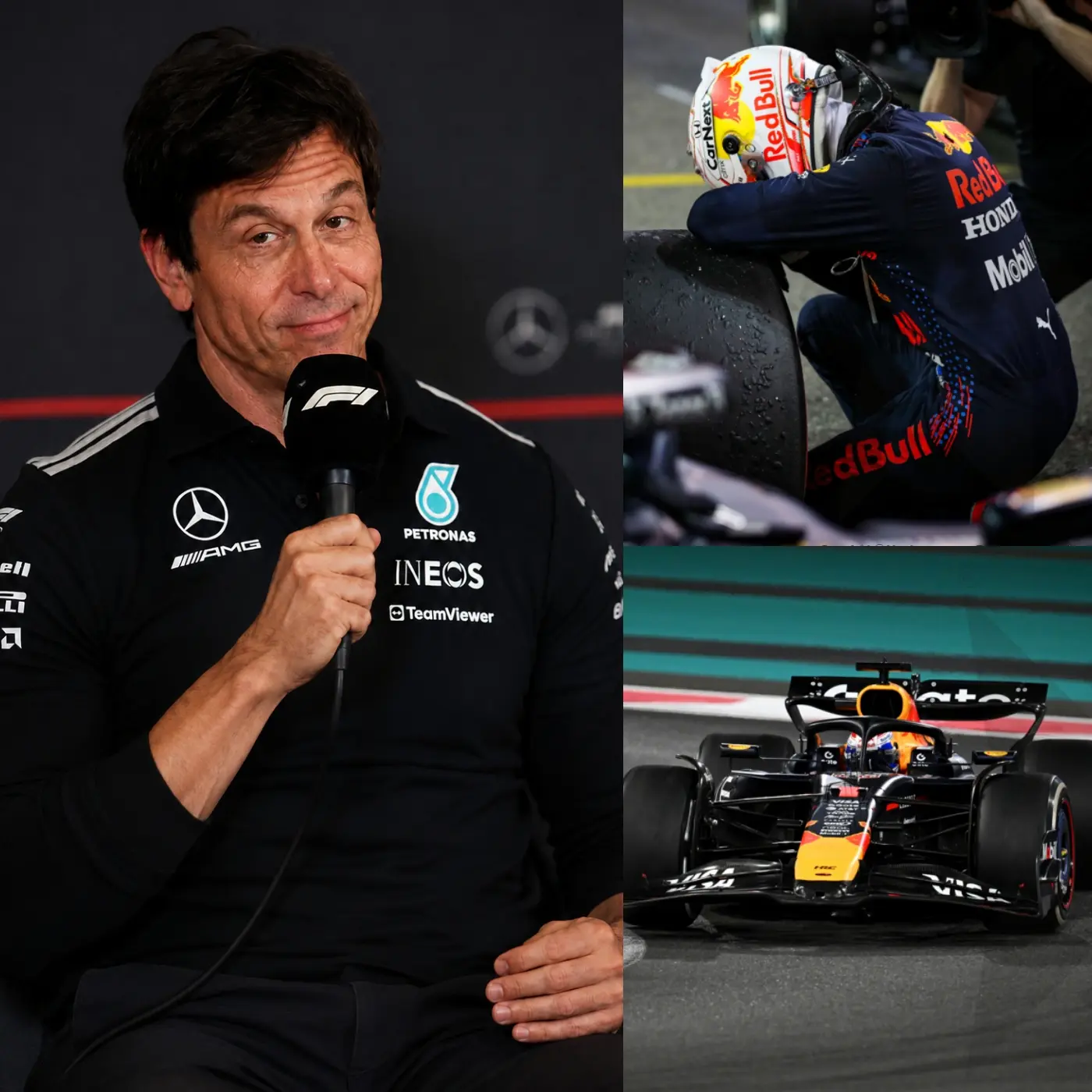 Cover Image for âThat kid Red Bull is so proud ofânow he doesnât even get a chance to stand on the podiumâŠâ â Toto Wolff didnât hesitate to make this remark right in the Silverstone paddock, casting serious doubt on the true ability of Red Bullâs golden boy.