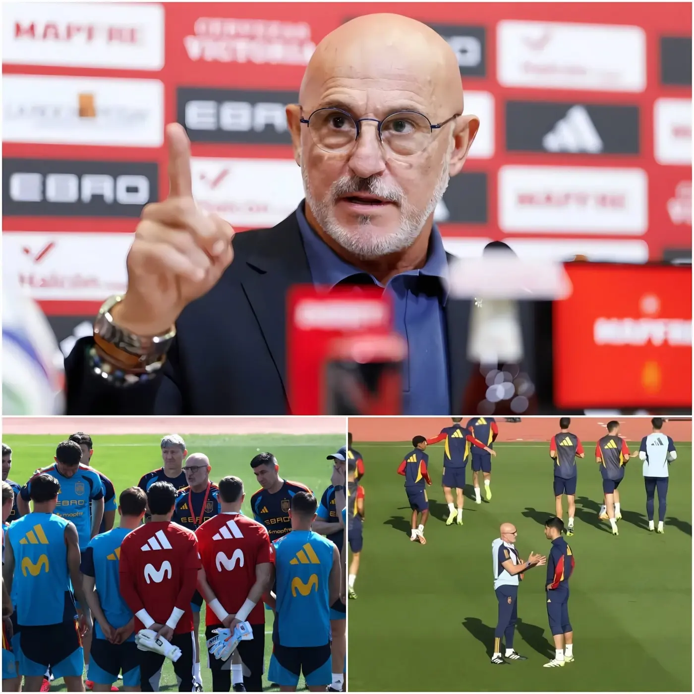 Cover Image for 🛑 HACE 10 MINUTOS: El seleccionador de España, Luis de la Fuente, sorprendió al dejar fuera a tres jugadores clave de La Roja antes del partido contra Portugal.