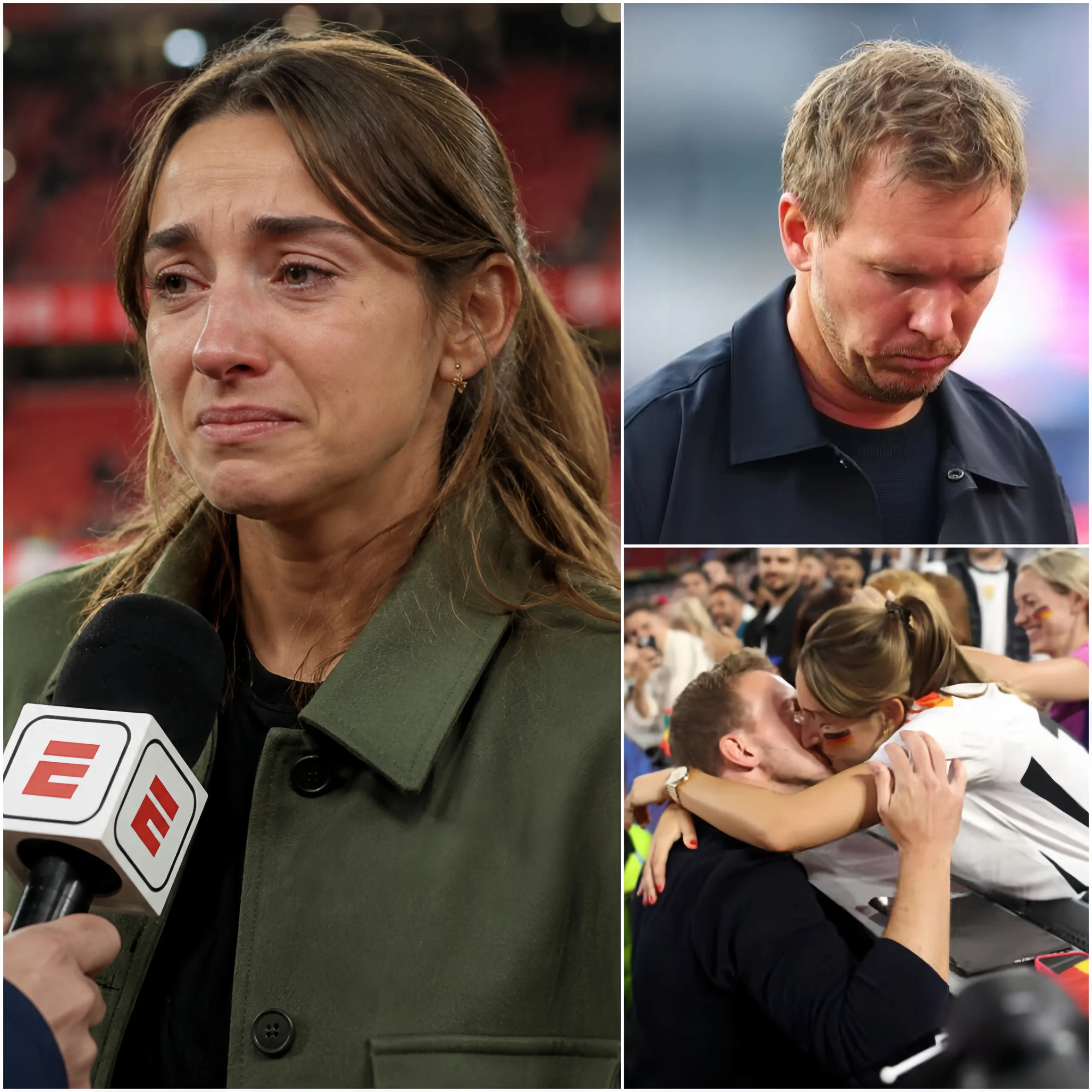 Cover Image for 🚨🇩🇪 „ER VERBORGT SEINEN SCHMERZ, NUR UM FÜR DIE DEUTSCHE FLAGGE ZU KÄMPFEN“ – Lena Wurzenberger, Julian Nagelsmanns Freundin, bewegte die Fans der deutschen Nationalmannschaft mit ihren Erzählungen über seine Zeit als Nationaltrainer.