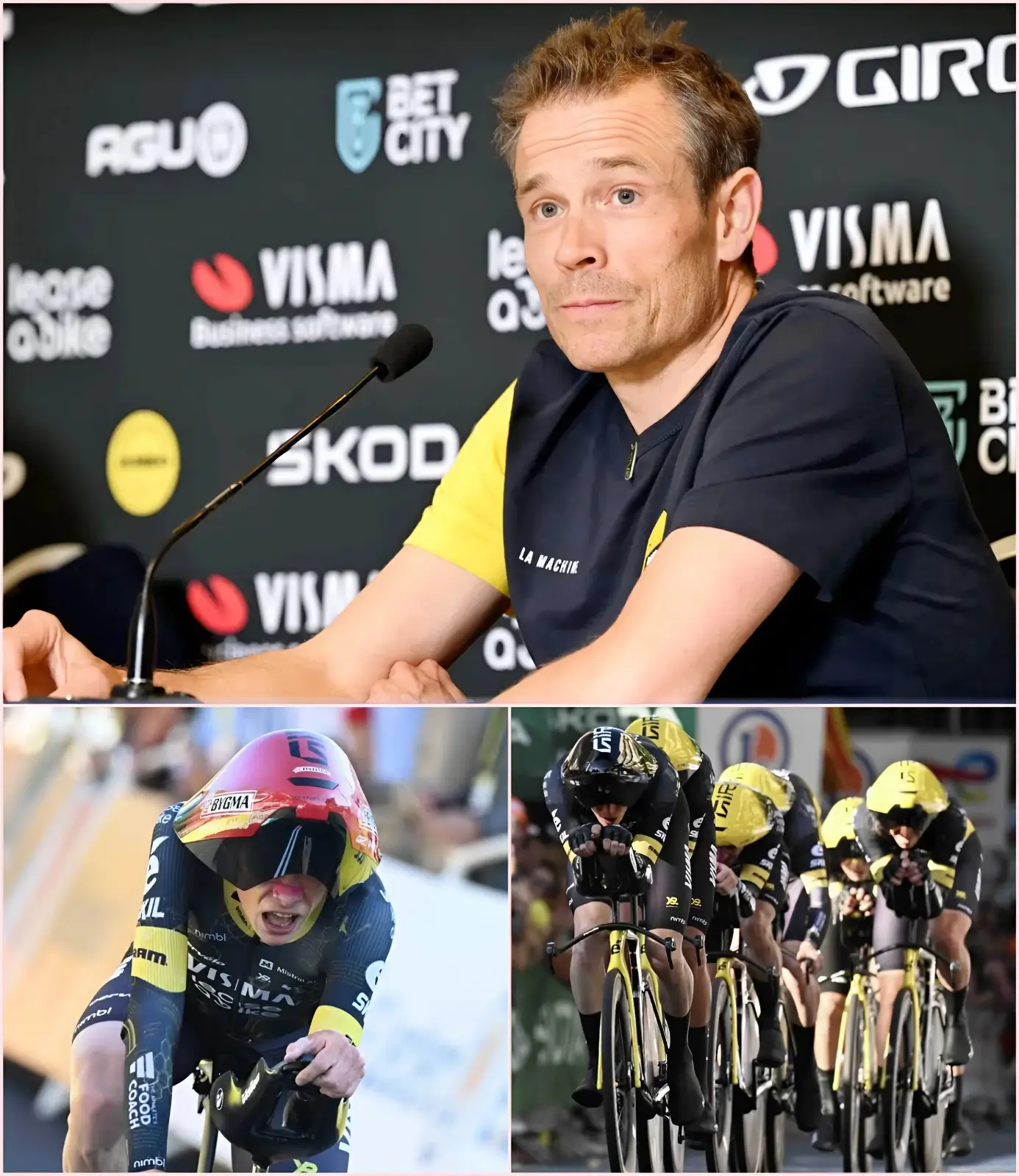 Cover Image for 💔 TRIEST NIEUWS: Team Visma is officieel een belangrijke sterspeler kwijtgeraakt na een ongelukkige botsing tijdens etappe 5 vandaag. Door dit incident, dat tot een blessure leidde, dreigt hoofdcoach Grischa Niermann een van zijn belangrijkste aanvallende spelers niet meer te kunnen opstellen… 👇