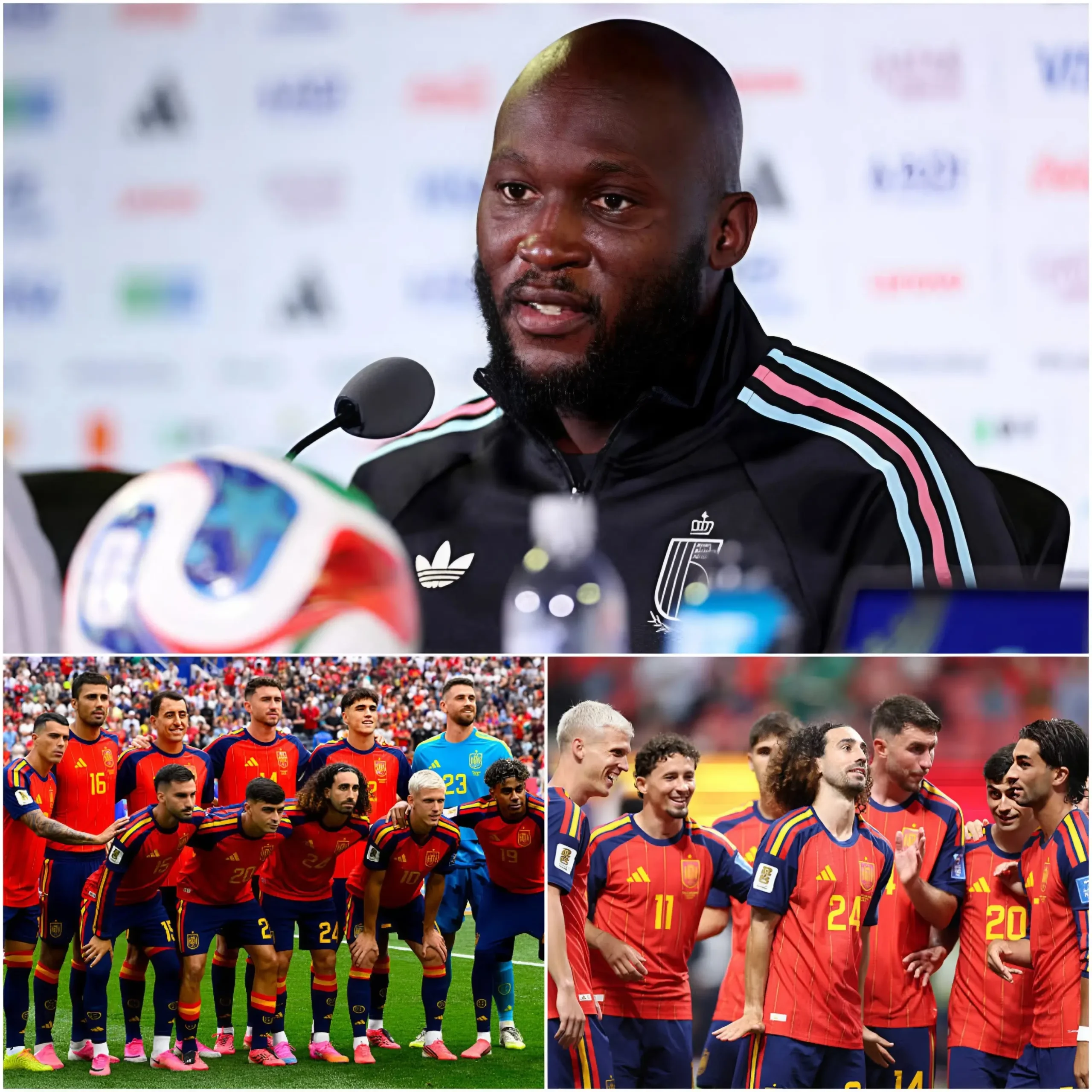 Cover Image for 🔥 “NO ESPERABA QUE FUERA TAN BUENO… LAMENTO HABERLO SUBESTIMADO.” Inmediatamente después del partido, Romelu Lukaku elogió efusivamente a un jugador español. Sorprendentemente, no se trataba de Lamine Yamal ni de Pedri, sino de un jugador menos conocido.