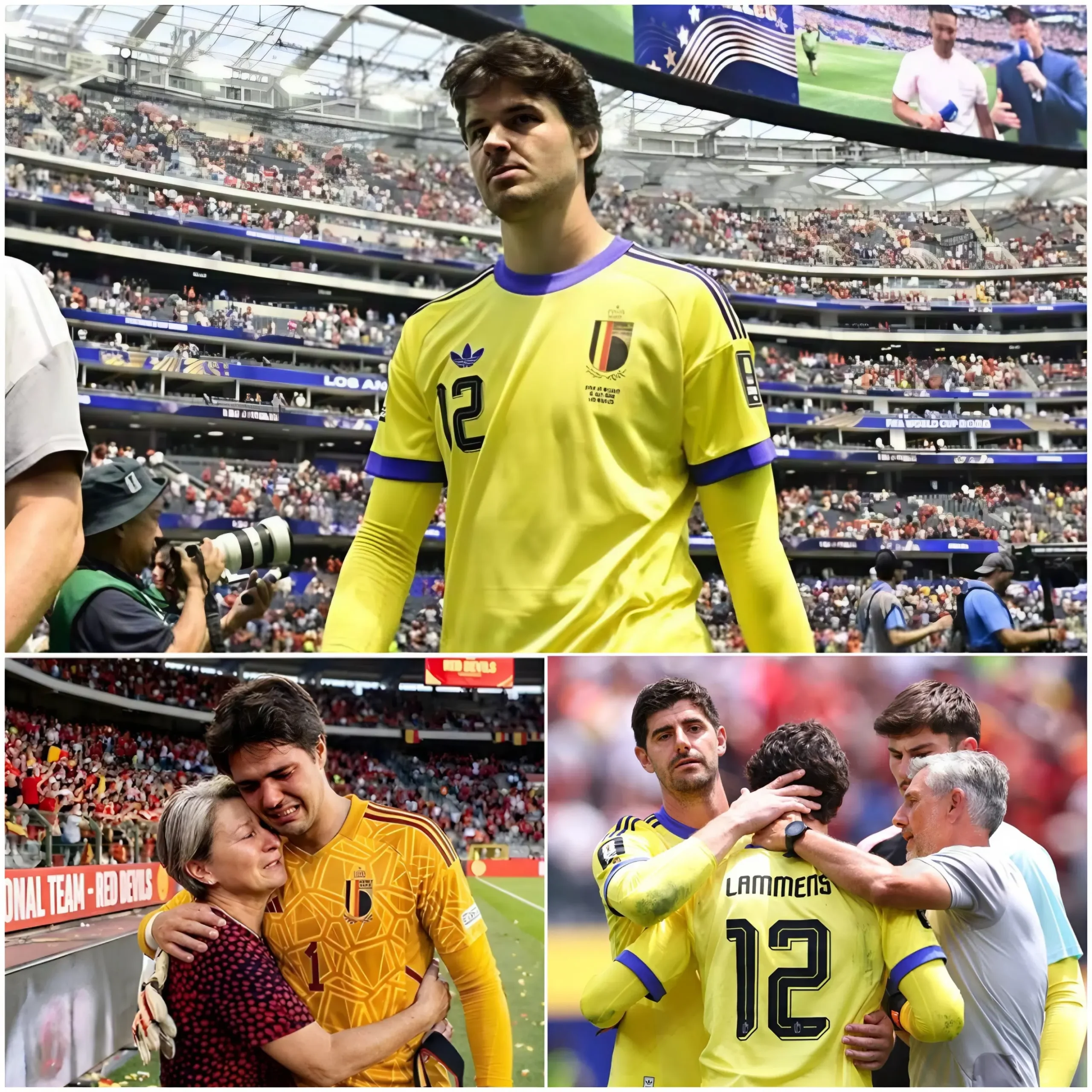 Cover Image for 💔 “MIJN ZOON HEEFT ZIJN BEST GEDAAN. HIJ IS PER SLOT VAN ZIJN 24 JAAR…” De verstikte woorden van de moeder van Senne Lammens ontroerden voetbalfans wereldwijd toen ze haar zoon verdedigde na zijn fout in de kwartfinalewedstrijd tussen België en Spanje.