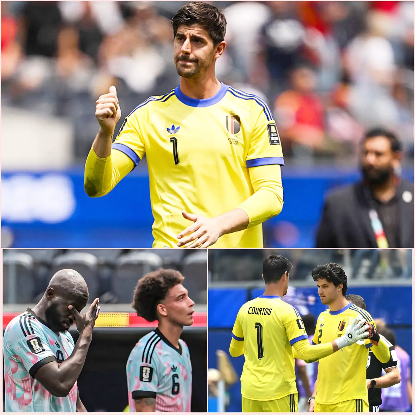 Cover Image for 🚨 “HOU OP MET HEM DE SCHULD TE GEVEN… DEGENE DIE ONZE NEDERLAAG VEROORZAAKT IS NIET LAMMENS!” Thibaut Courtois verraste de Belgische fans door de jonge doelman Sénne Lammens publiekelijk te verdedigen na de 1-2 nederlaag tegen Spanje.