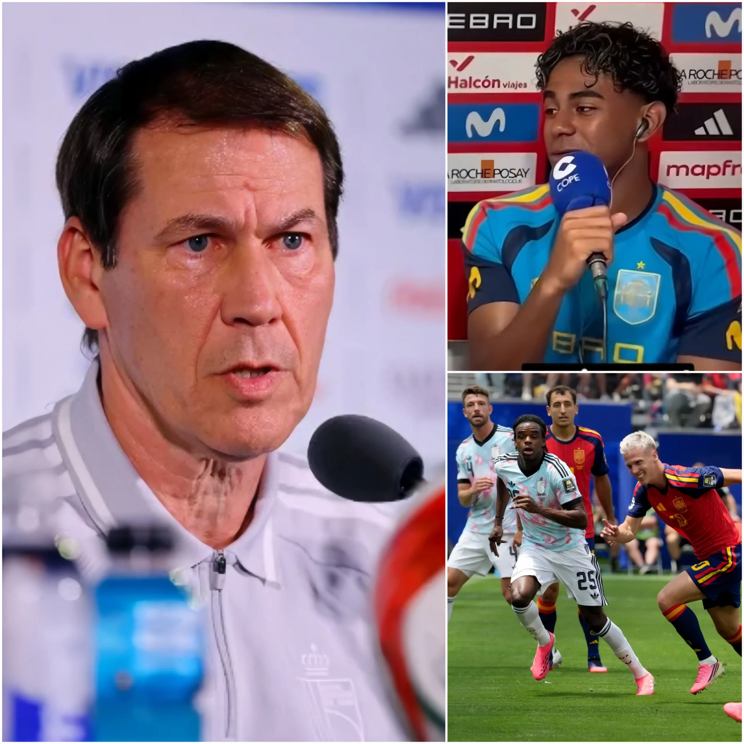 Cover Image for 🔥 “¡ESPAÑA SOLO GANÓ POR SUERTE, NO POR SER SUPERIOR!” – Tras la derrota por 1-2 ante España, el seleccionador Rudi García expresó su decepción, afirmando que el rival solo aprovechó momentos favorables en lugar de dominar realmente el partido.