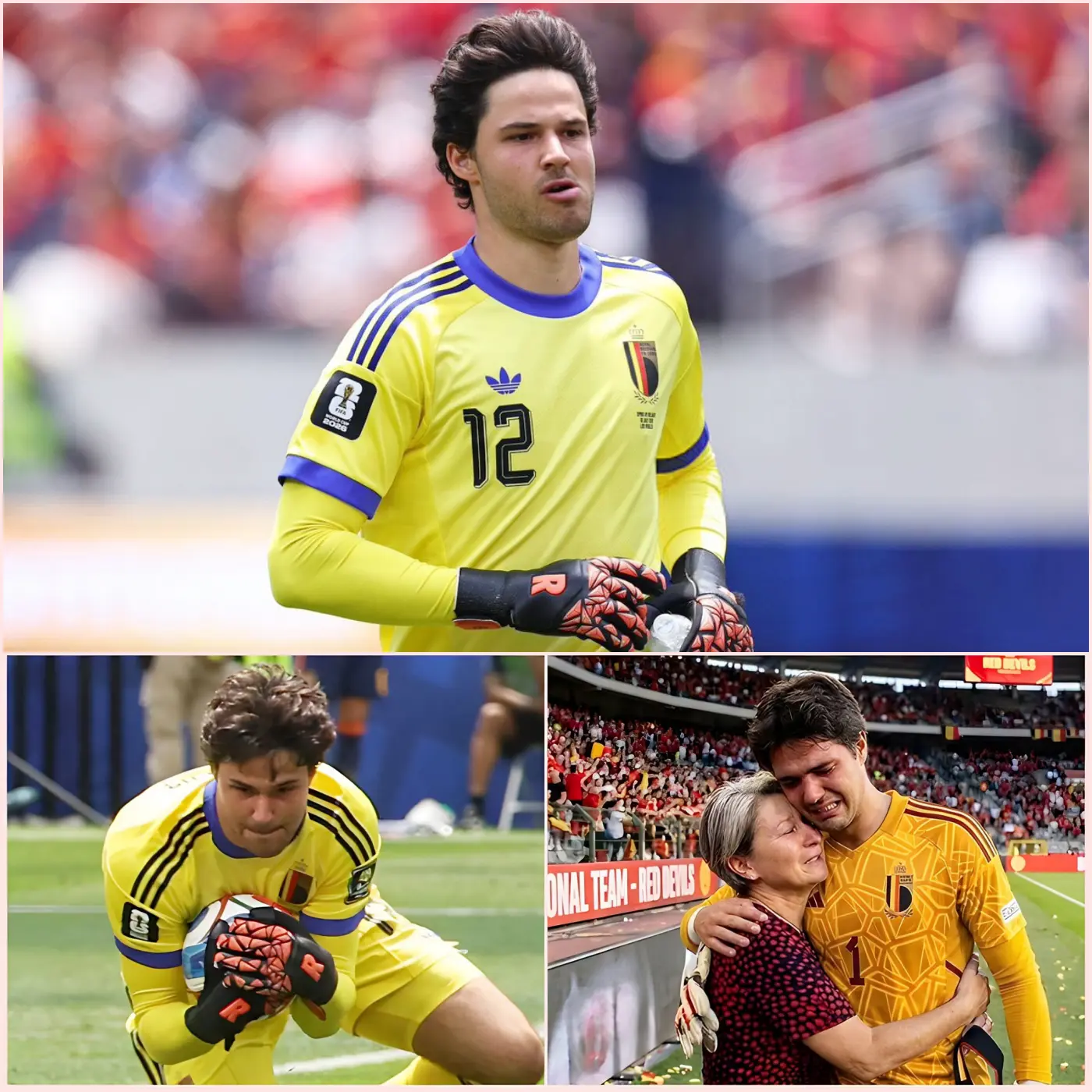 Cover Image for 💔 “MIJN ZOON HEEFT ZIJN BEST GEDAAN. HIJ IS PER SLOT VAN ZIJN 24 JAAR…” De verstikte woorden van de moeder van Senne Lammens ontroerden voetbalfans wereldwijd toen ze haar zoon verdedigde na zijn fout in de kwartfinalewedstrijd tussen België en Spanje.