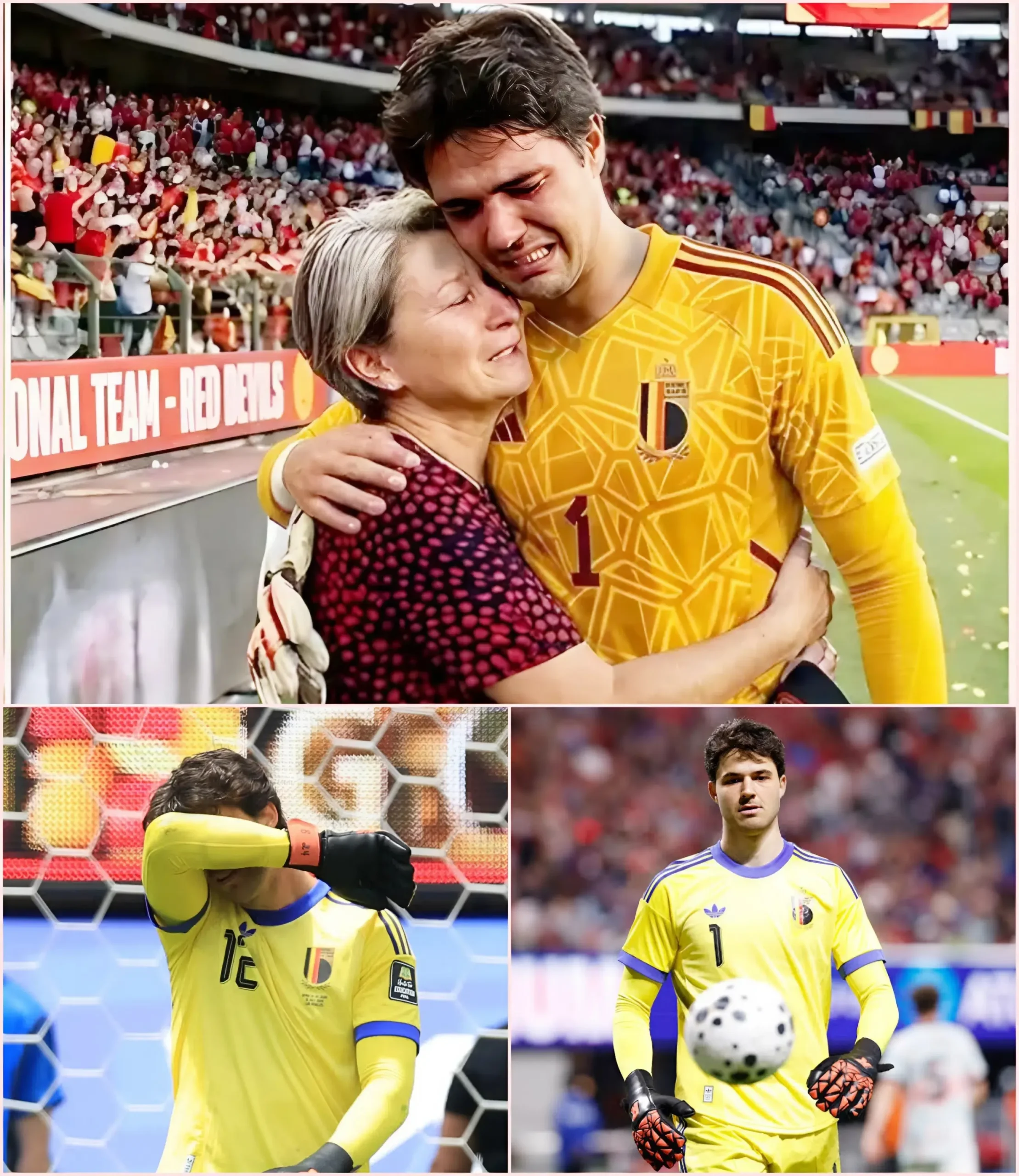 Cover Image for 💔„Mein Sohn hat sein Bestes gegeben. Er ist schließlich 24 Jahre alt…“ Die erstickten Worte von Senne Lammens’ Mutter bewegten Fußballfans weltweit, als sie ihren Sohn nach seinem Fehler im Viertelfinalspiel zwischen Belgien und Spanien verteidigte.