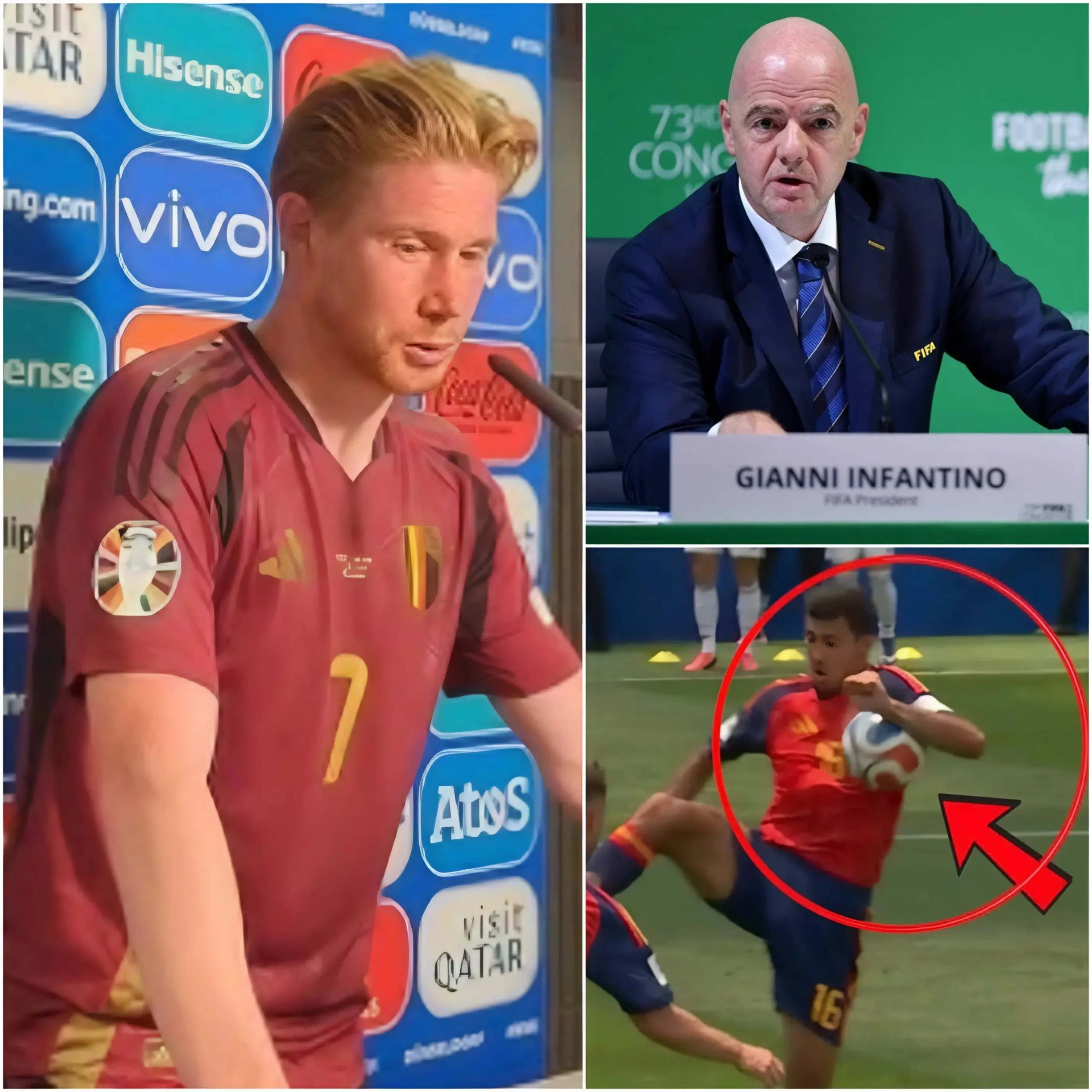 Cover Image for 🚨 NOTICIA DE ÚLTIMA HORA: “Si España tiene que ganar sí o sí, ¡que les den el trofeo y que no nos hagan jugar más!” Según los informes, Kevin De Bruyne expresó su indignación tras el partido de cuartos de final entre Bélgica y España