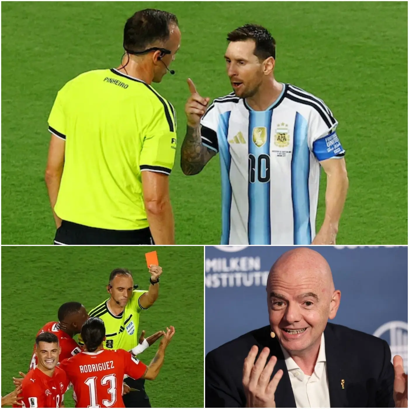 Cover Image for ÚLTIMA HORA: La FIFA se ha visto obligada a convocar una reunión de emergencia totalmente inesperada y a inhabilitar de forma permanente al árbitro João Pinheiro tras la derrota por 3-1 de Suiza ante Argentina en los cuartos de final de la Copa del Mundo.