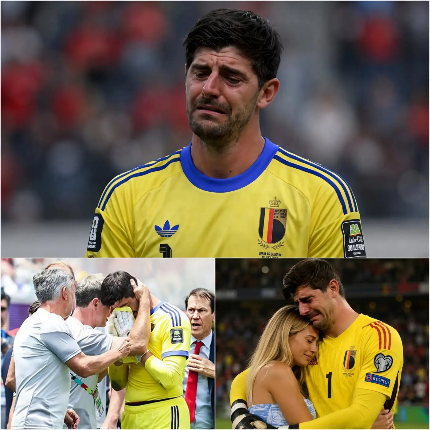 Cover Image for “OFFICIEEL: De voetbalwereld is in shock. Thibaut Courtois heeft tot ieders grote verrassing zijn afscheid als international aangekondigd, na een blessure die hij opliep in de kwartfinale tegen Spanje. ‘Mijn carrière is onzekerder dan ooit…’