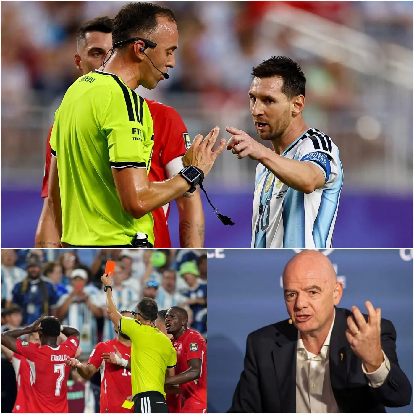 Cover Image for ESCÁNDALO MUNDIAL: La FIFA convoca una reunión de emergencia y expulsa a João Pinheiro tras el caótico Argentina vs. Suiza