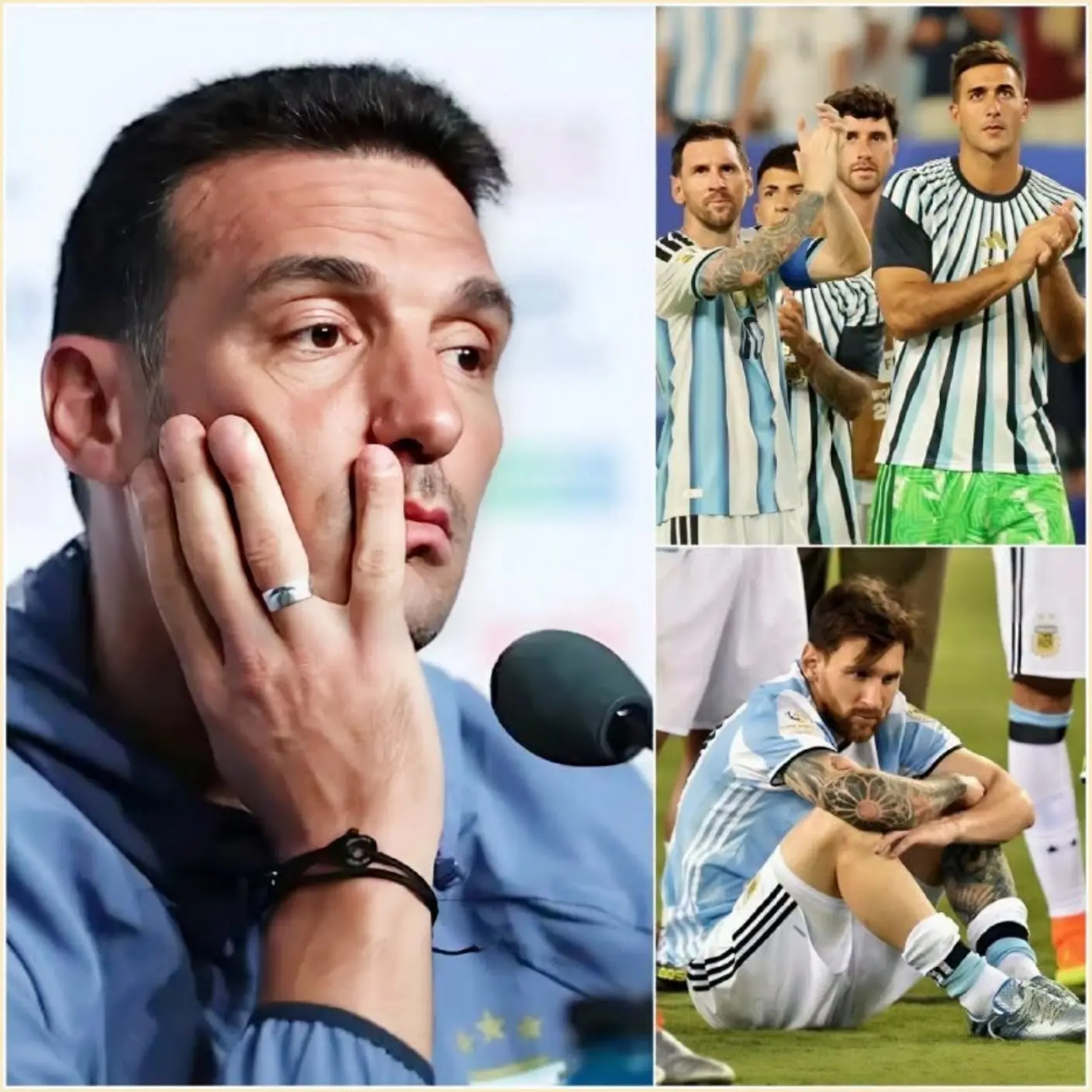 Cover Image for ES UNA GRAN PÉRDIDA PARA NOSOTROS: El entrenador Lionel Scaloni acaba de anunciar una triste noticia: dos jugadores clave de Argentina estarán ausentes en el crucial partido contra Inglaterra.