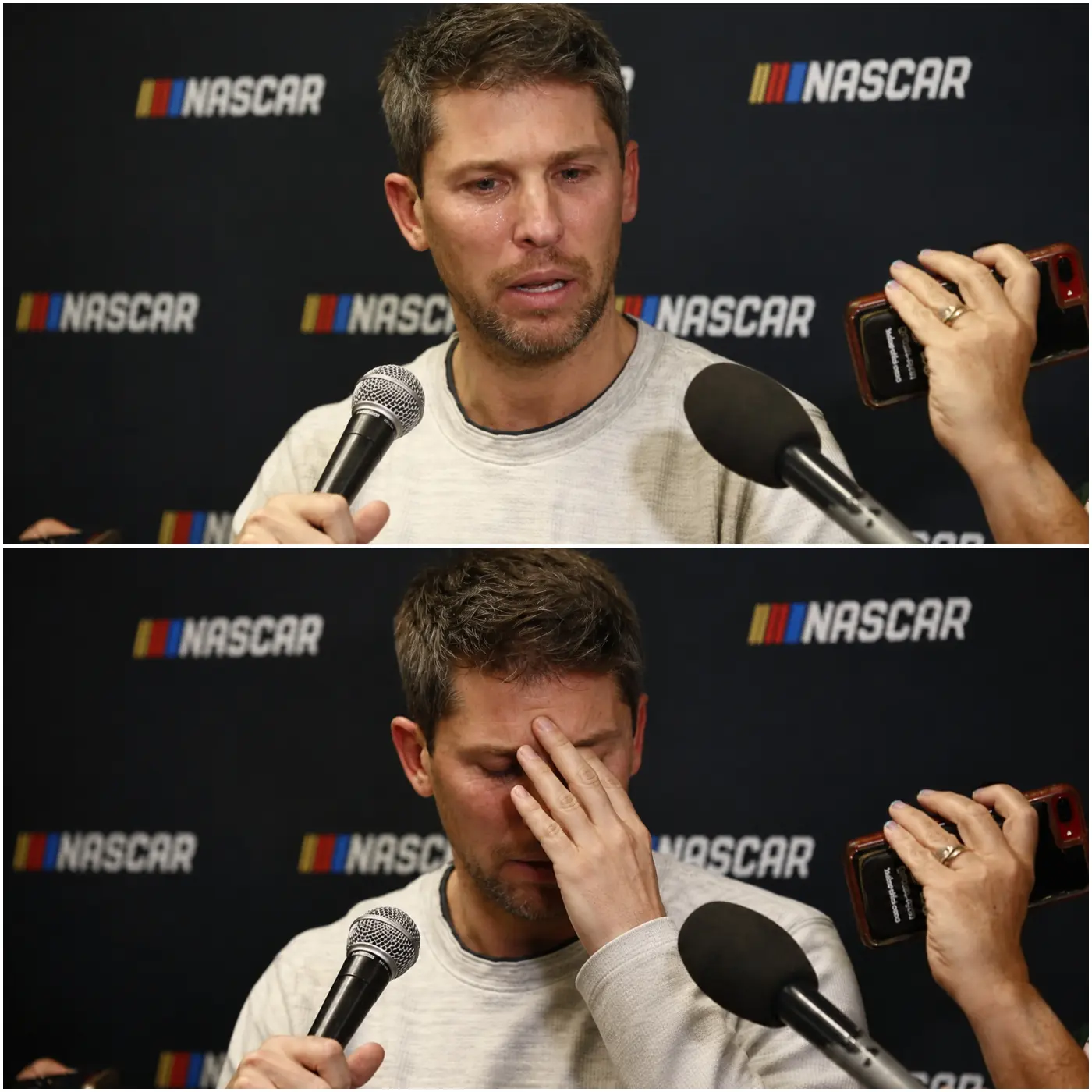 Cover Image for “I WILL OFFICIALLY RETIRE…” — Denny Hamlin suddenly announces his departure from NASCAR right when the season is reaching the peak of tension…
