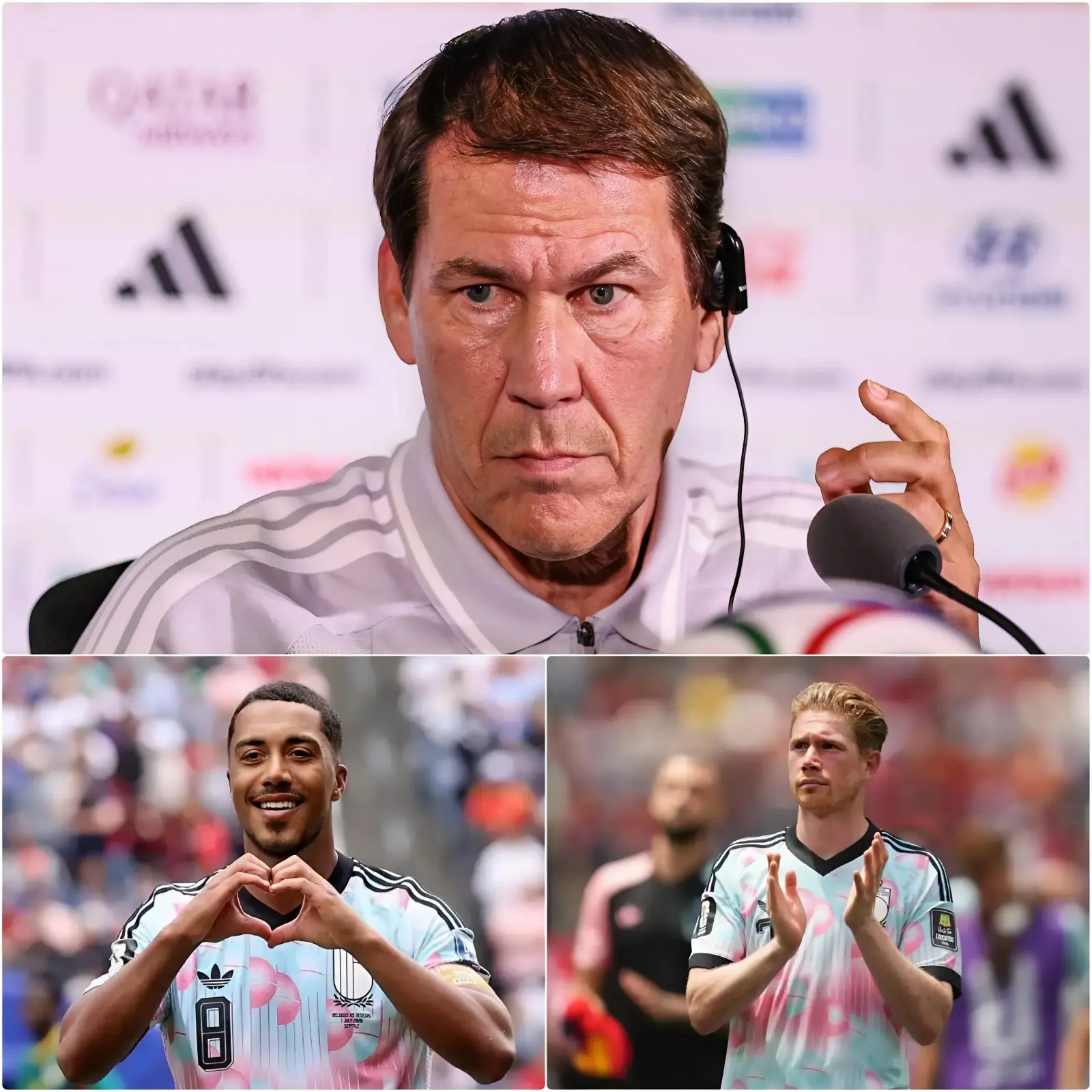 Cover Image for 🚨 SCHOKKEND NIEUWS: De gemoederen binnen het Belgische nationale elftal zijn bedaard na een onverwachte, hartstochtelijke oproep van bondscoach Rudi Garcia aan de voorzitter van de Belgische voetbalbond.
