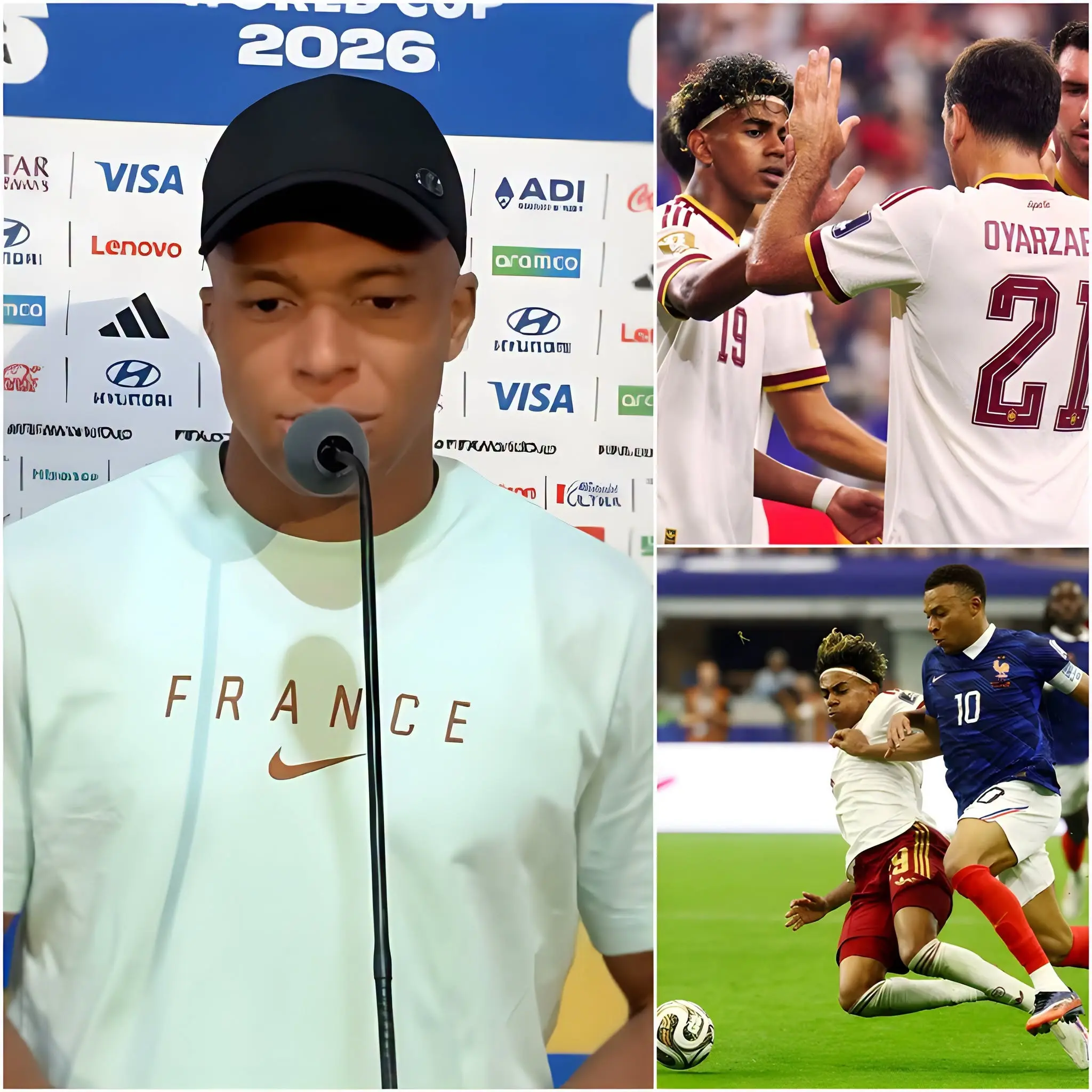 Cover Image for 🔴 “¡No perdimos contra España… perdimos contra él!” Con estas impactantes palabras, Kylian Mbappé sacudió la rueda de prensa tras el 0-2. Lejos de escudarse en excusas, el capitán galo reconoció que Francia no fue superada por el juego de la Roja, sino por la soberbia actuación de un solo hombre.